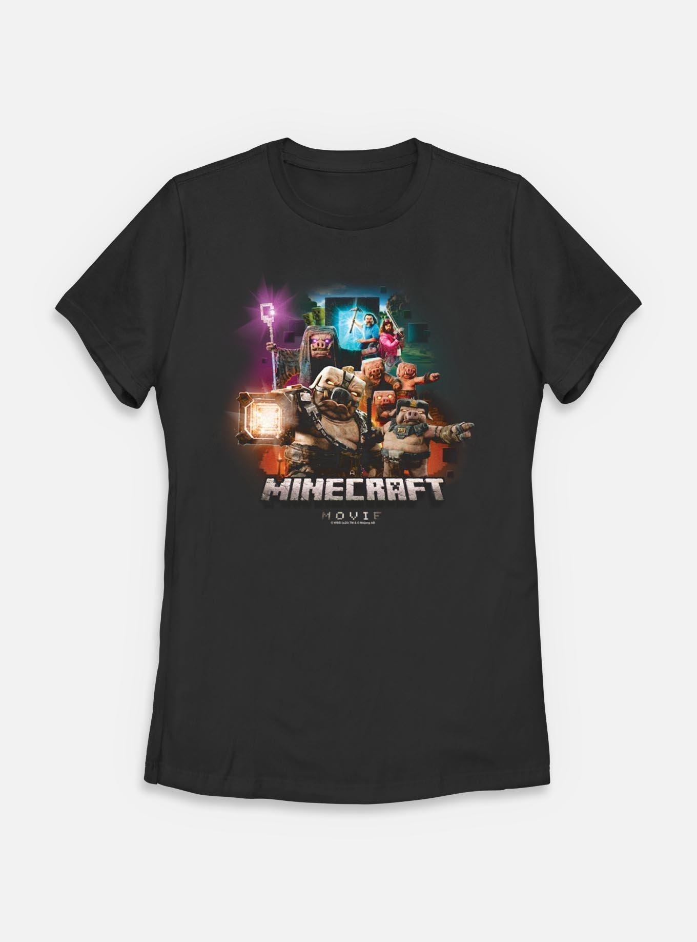 A Minecraft Movie Piglins Vs Heroes Womens T-Shirt,All Products : American Fashion Style Bags On Sale