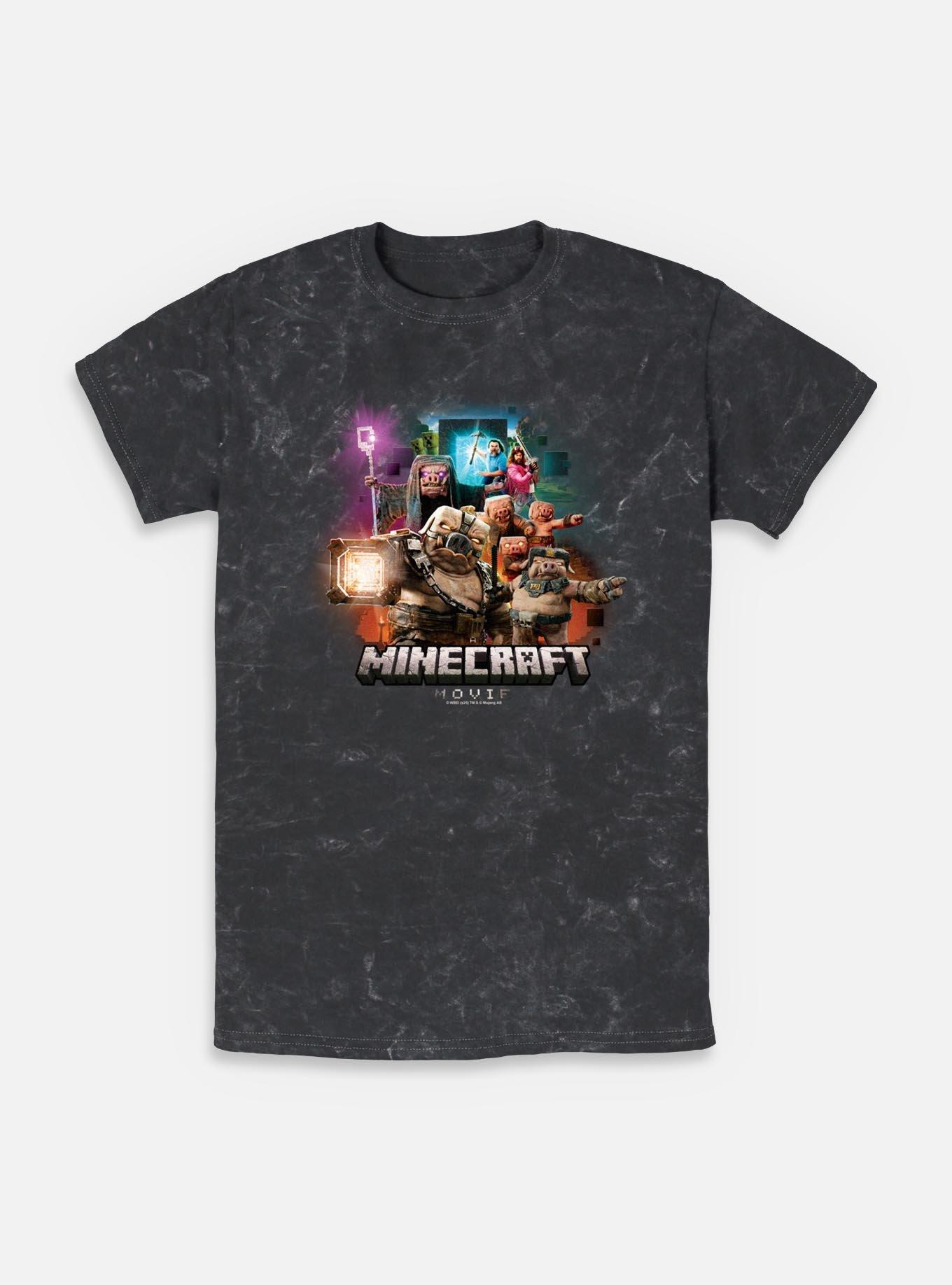 A Minecraft Movie Piglins Vs Heroes Mineral Wash T-Shirt,All Products : American Fashion Style Bags On Sale