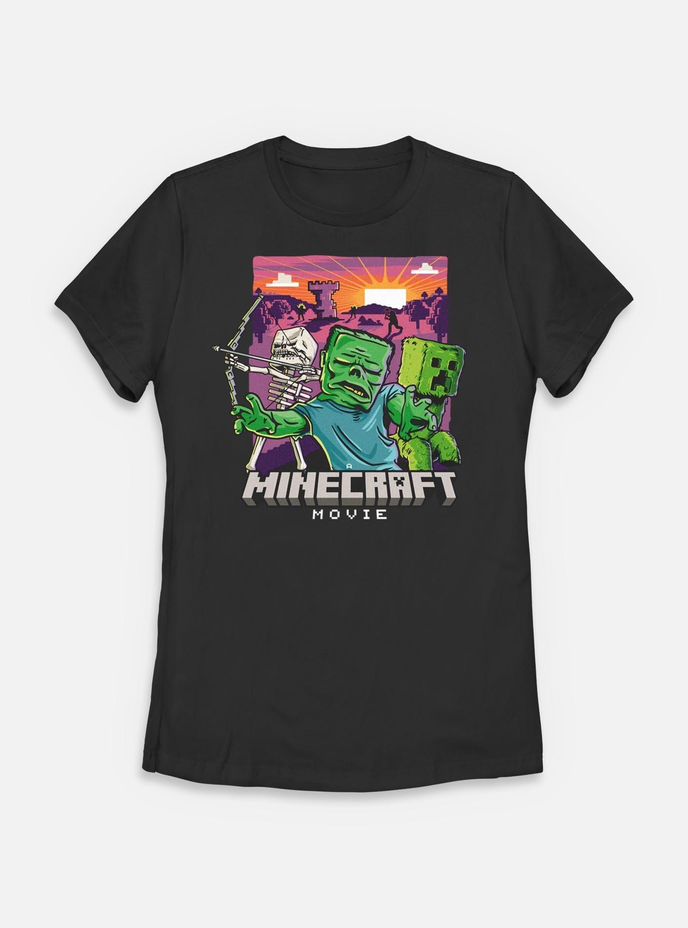 A Minecraft Movie Classic Monsters Womens T-Shirt, BLACK, hi-res