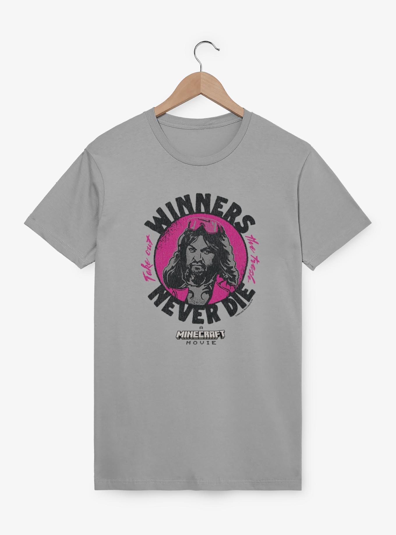 A Minecraft Movie Winners Never Die T-Shirt,All Products : American Fashion Style Bags On Sale