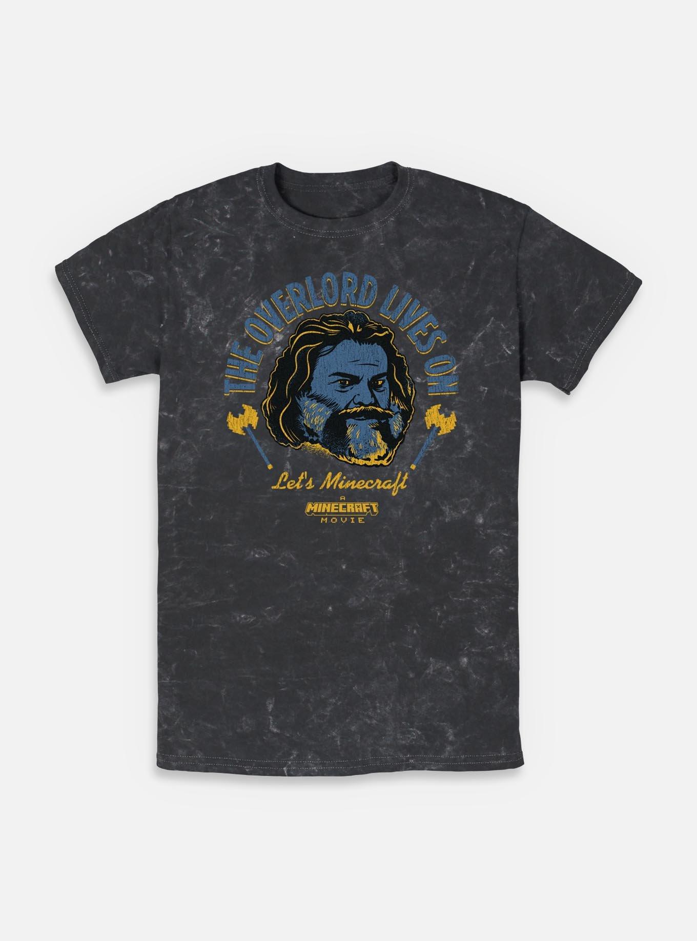 A Minecraft Movie The Overlord Lives On Mineral Wash T-Shirt, BLACK, hi-res