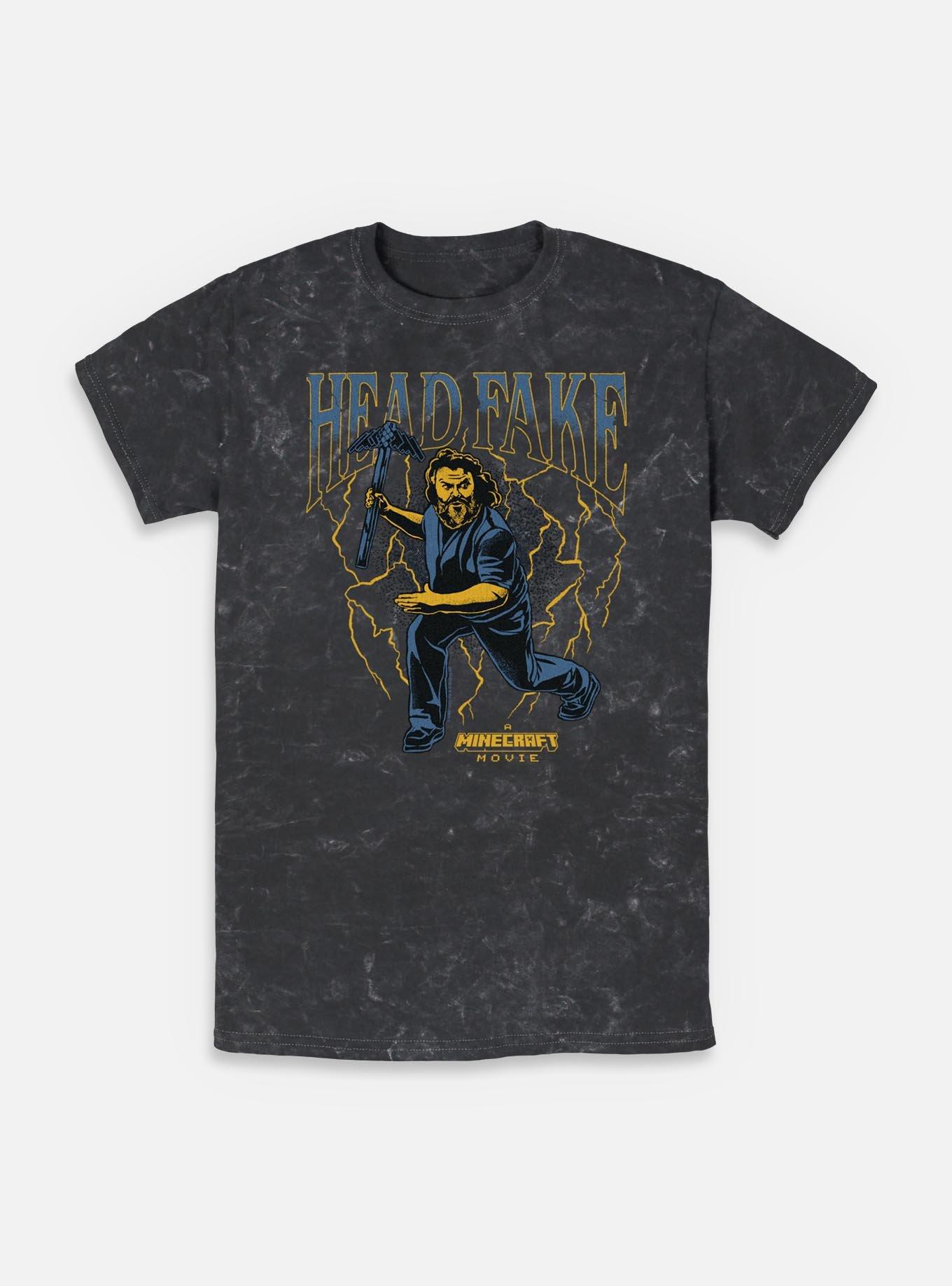 A Minecraft Movie Head Fake Mineral Wash T-Shirt,All Products : American Fashion Style Bags On Sale