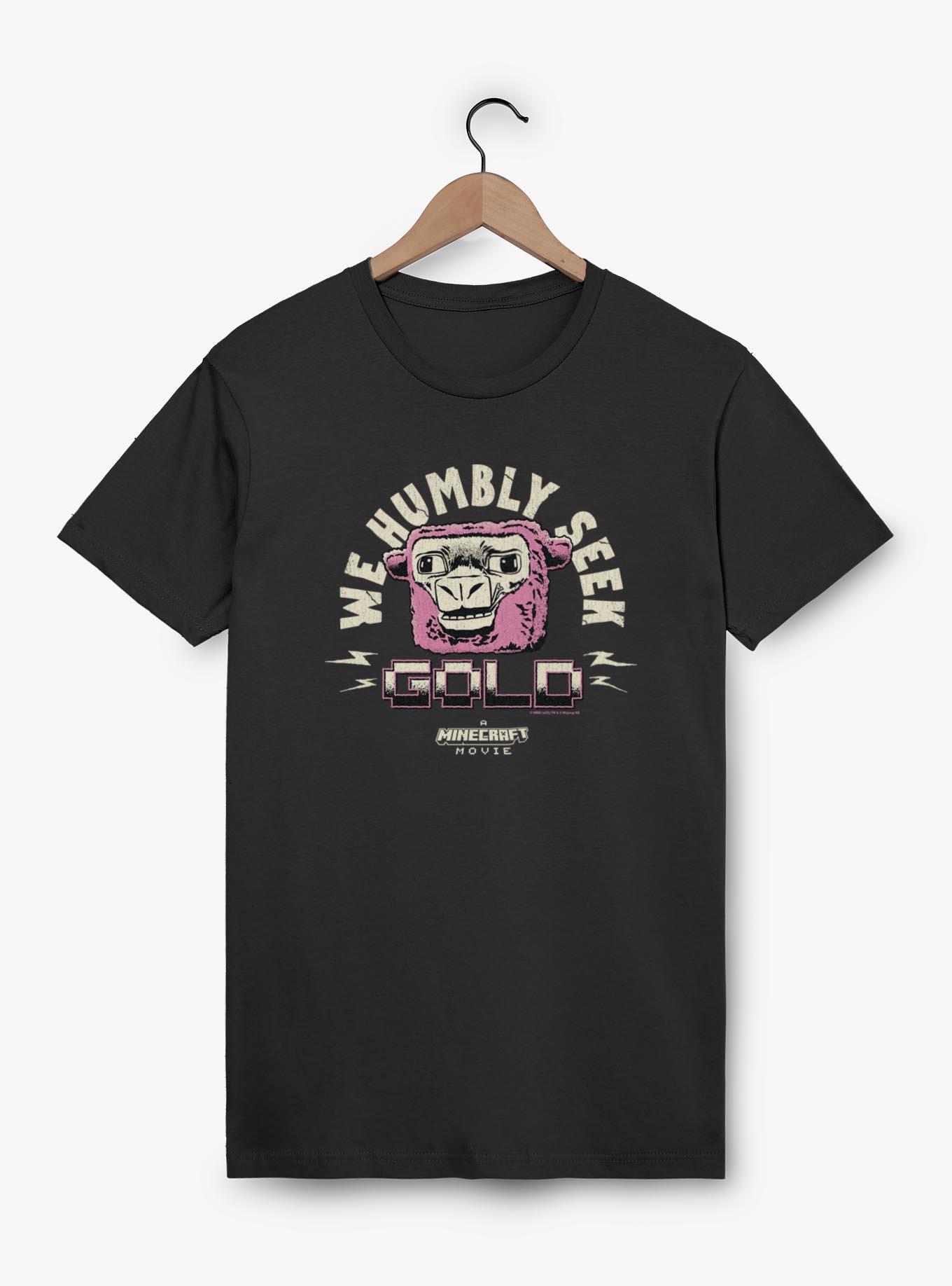 A Minecraft Movie We Humbly Seek Gold T-Shirt,All Products : American Fashion Style Bags On Sale