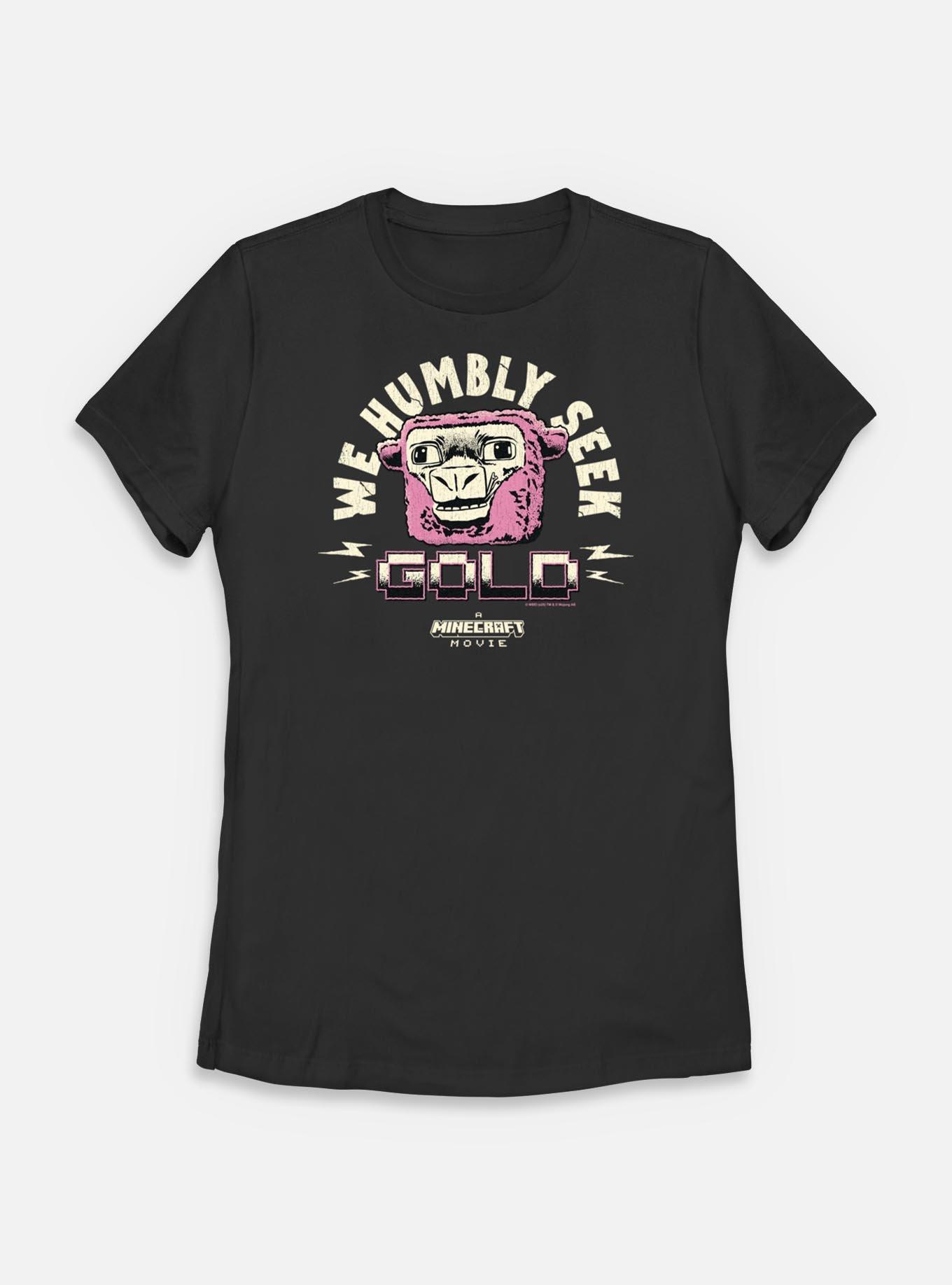 A Minecraft Movie We Humbly Seek Gold Womens T-Shirt,All Products : American Fashion Style Bags On Sale