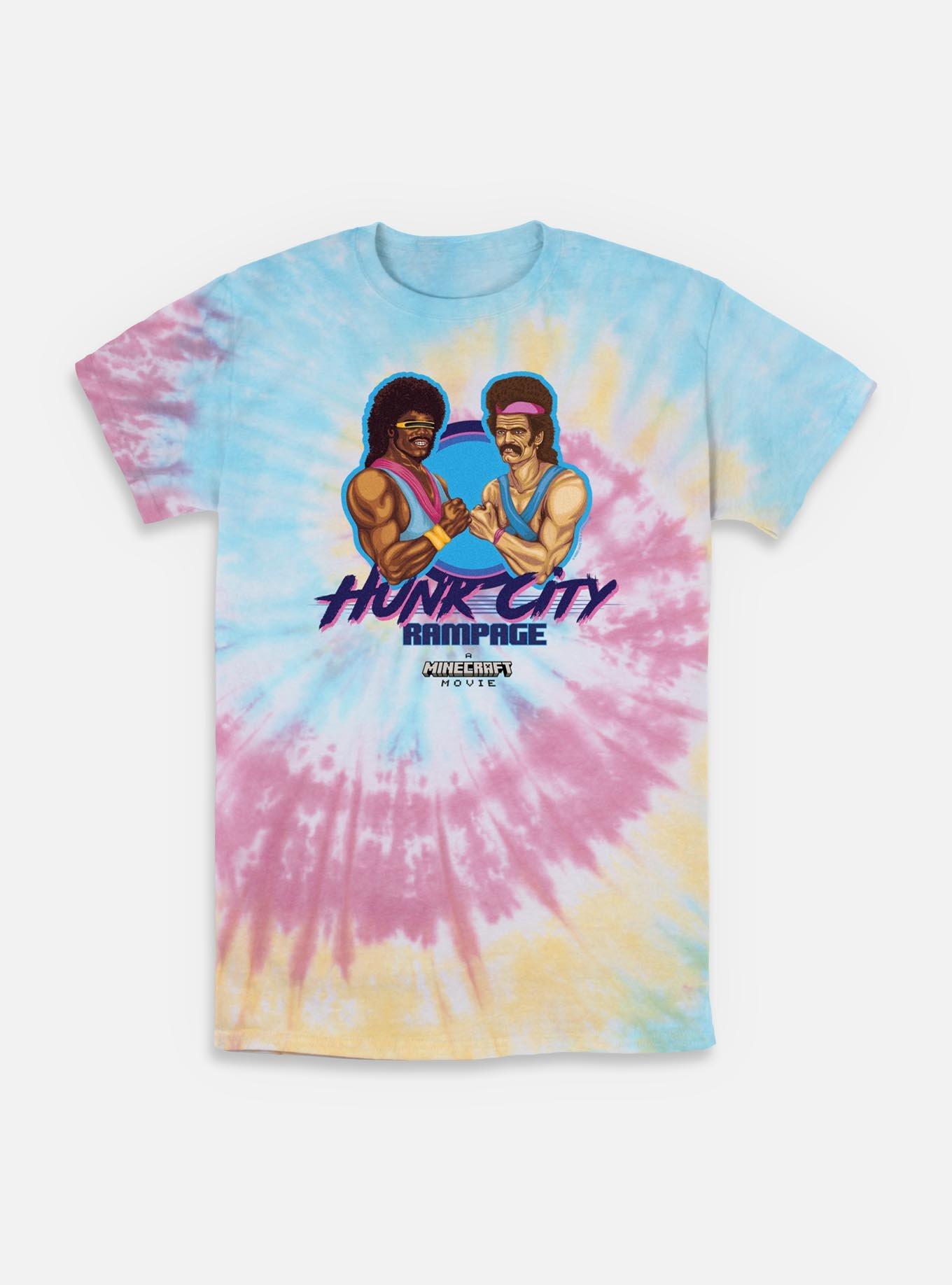A Minecraft Movie Hunk City Tie-Dye T-Shirt,All Products : American Fashion Style Bags On Sale