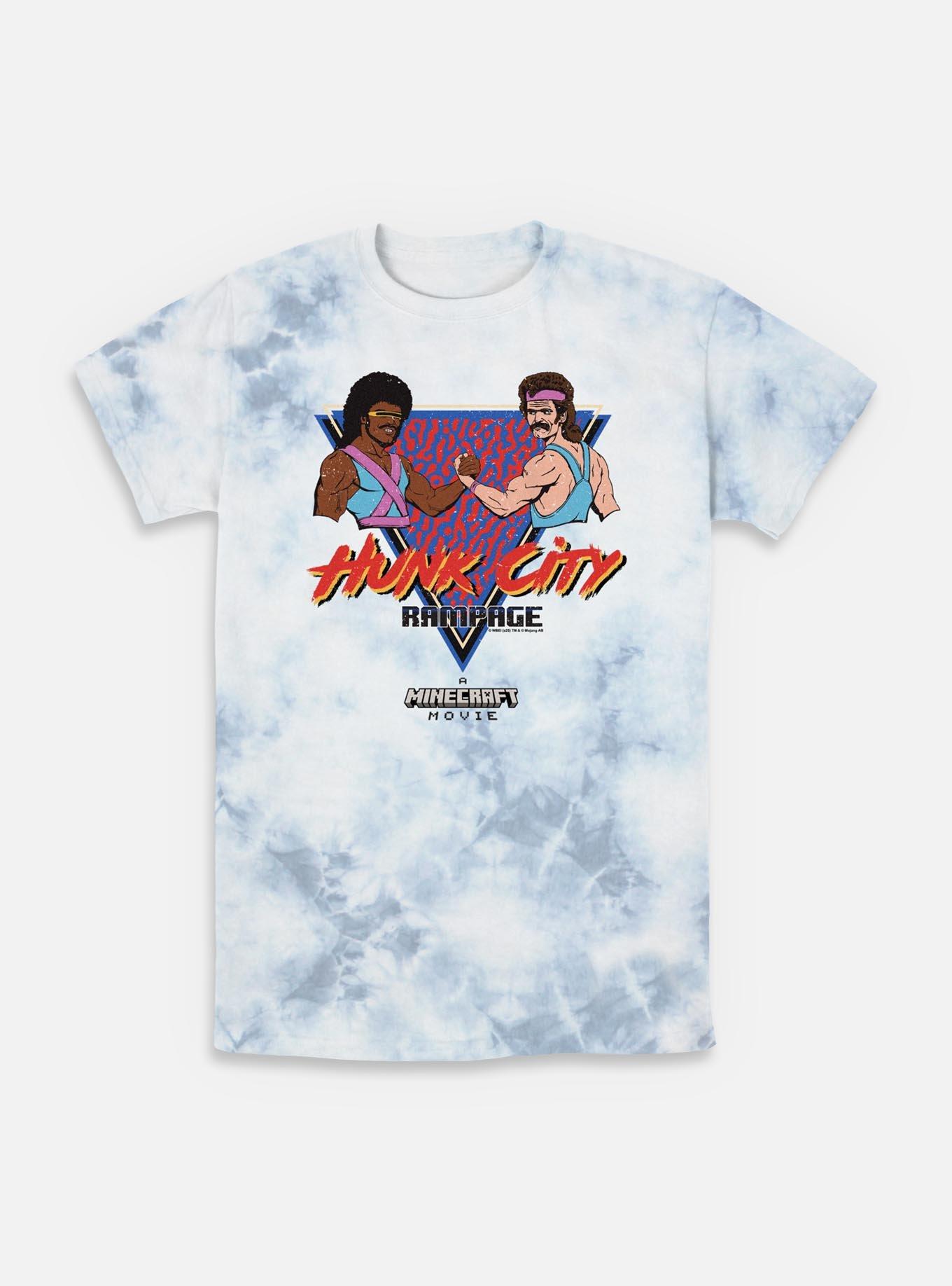 A Minecraft Movie Hunk City Rampage Tie-Dye T-Shirt,All Products : American Fashion Style Bags On Sale