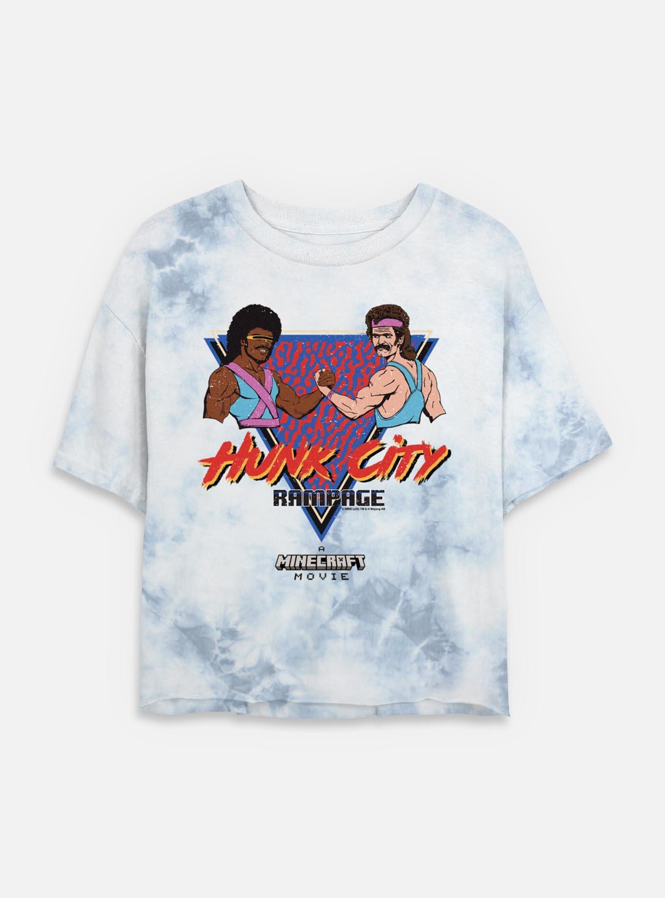 A Minecraft Movie Hunk City Rampage Womens Tie-Dye Crop T-Shirt,All Products : American Fashion Style Bags On Sale