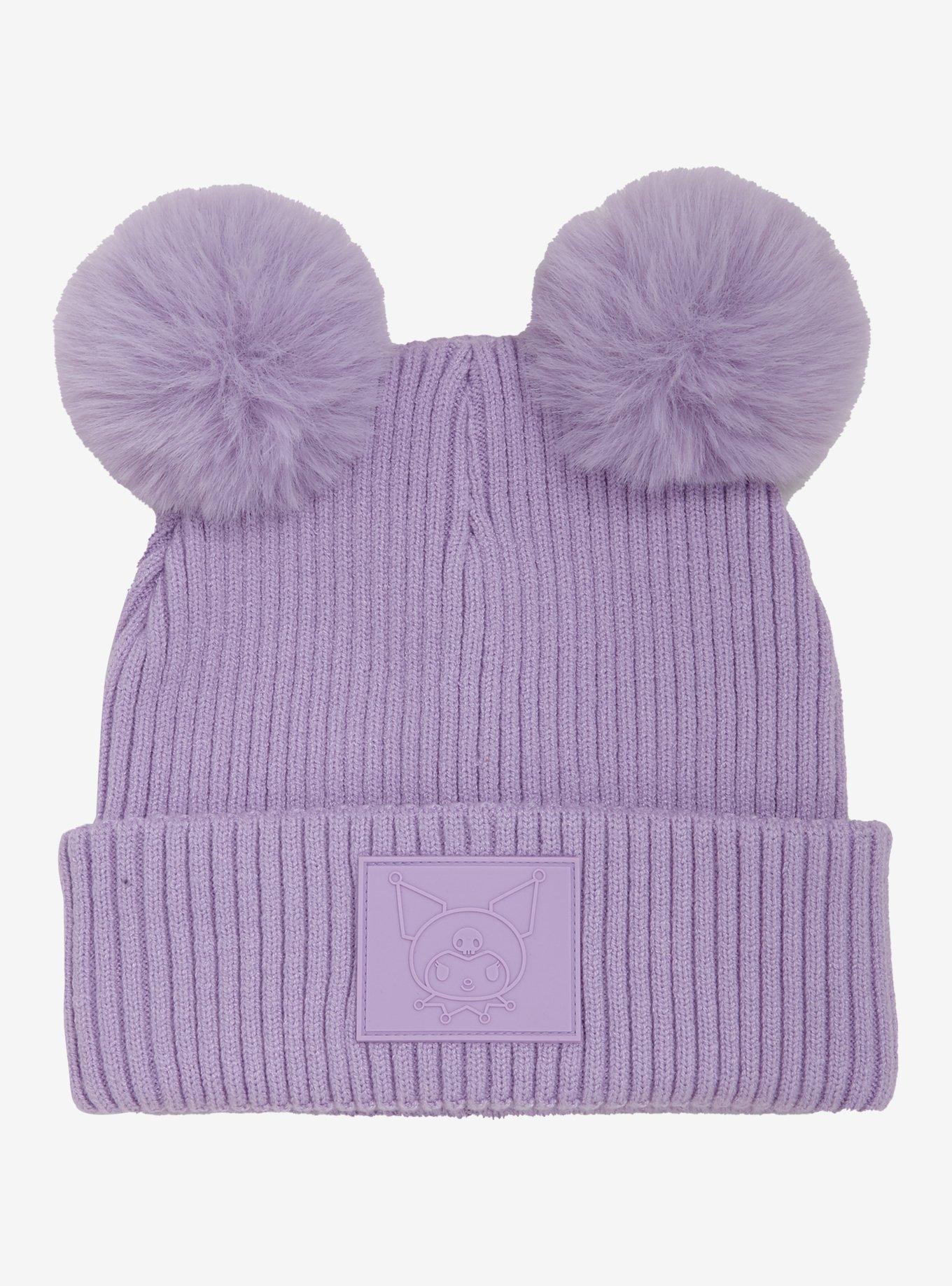 Kuromi Double Pom Beanie, , hi-res