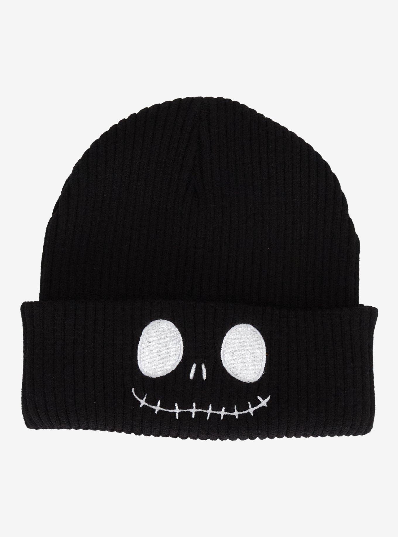 The Nightmare Before Christmas Jack Face Embroidery Beanie, , hi-res