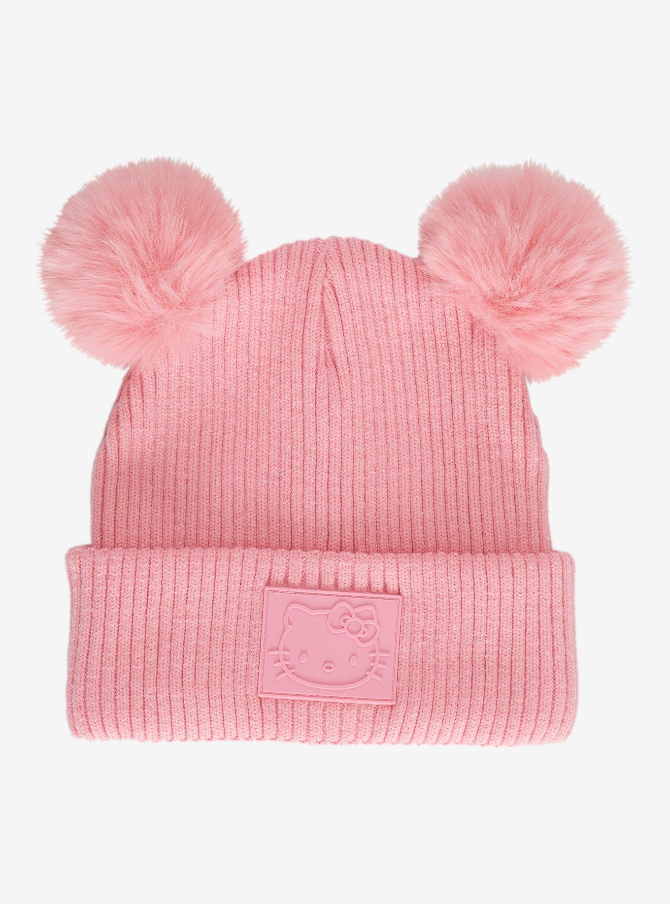 Hello Kitty Pink Pom Beanie, , hi-res