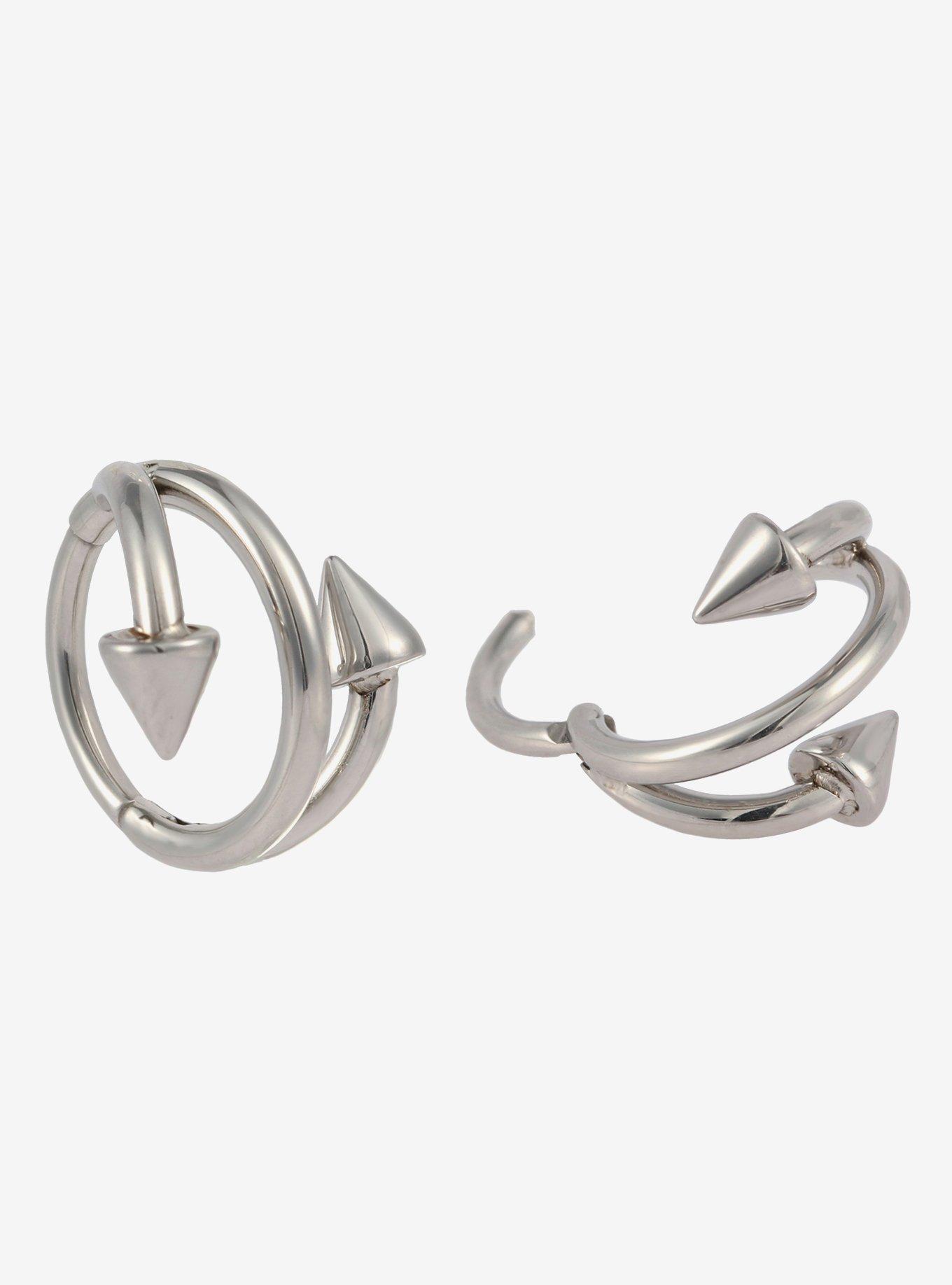 18G Steel Spike Twist Hinged Clicker, , hi-res