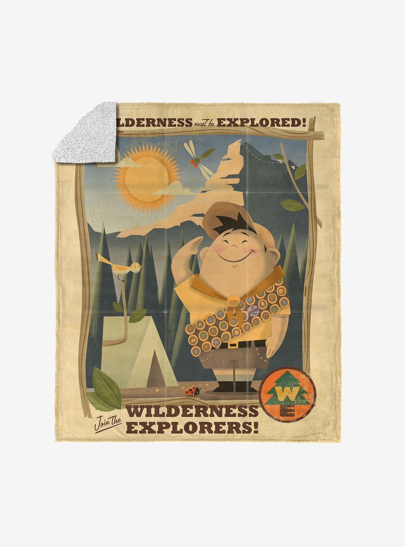Disney Up Wilderness Explorers Silk Touch Sherpa Throw Blanket, , hi-res
