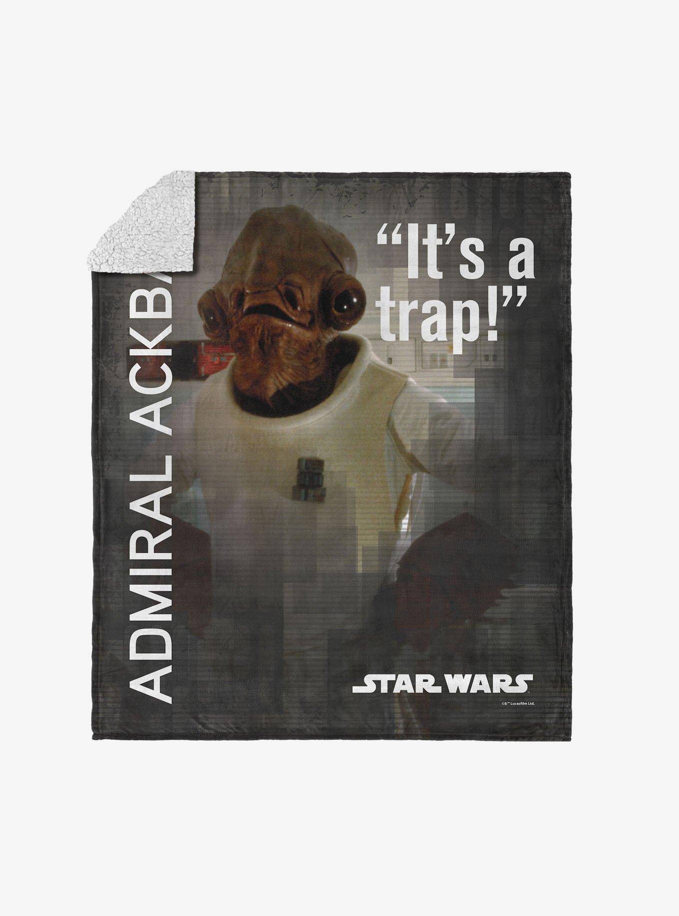 Star Wars Classic Quotes Admiral Ackbar Silk Touch Sherpa Throw Blanket, , hi-res
