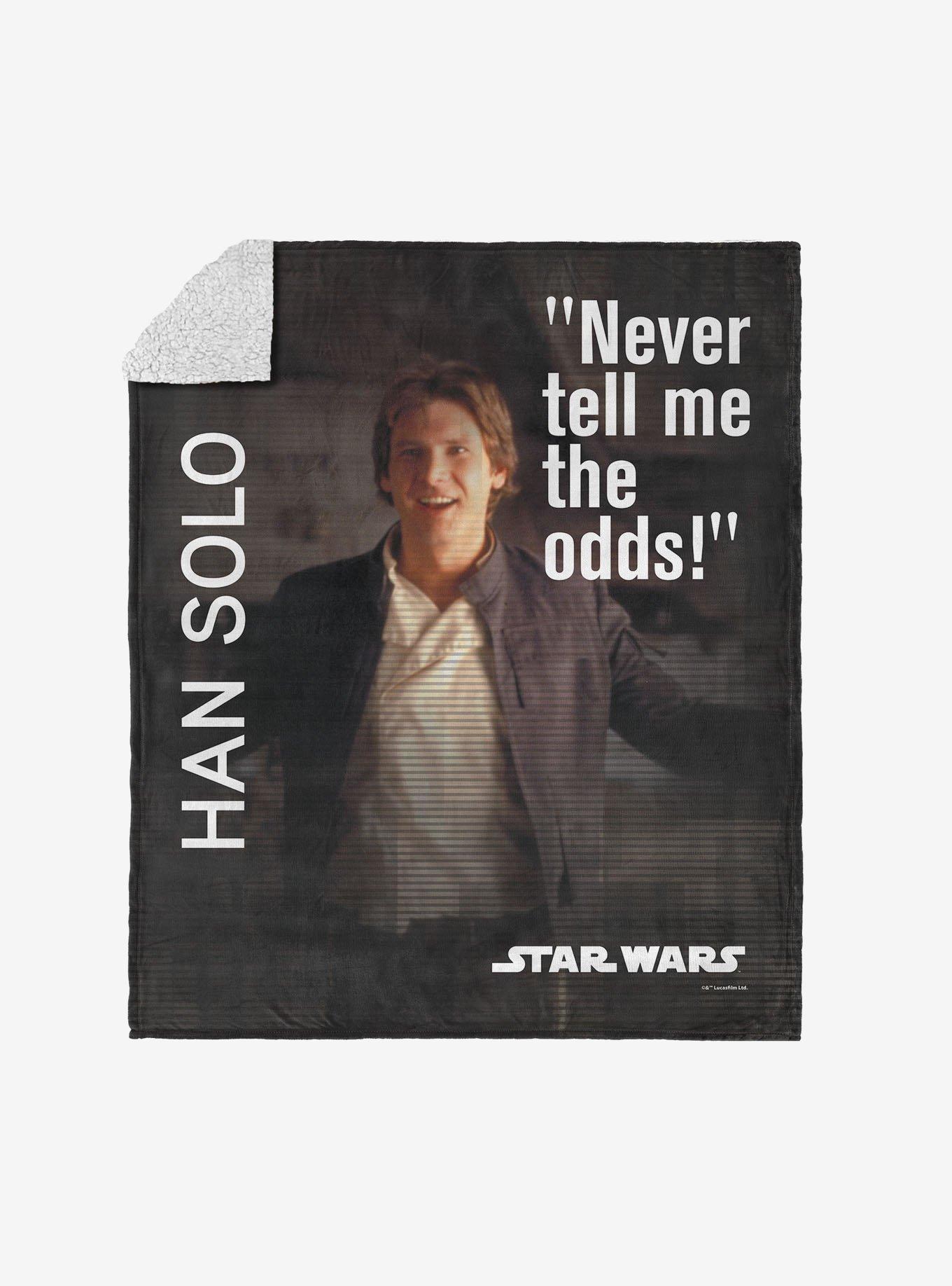 Star Wars Classic Quotes Han Solo Silk Touch Sherpa Throw Blanket, , hi-res view 1