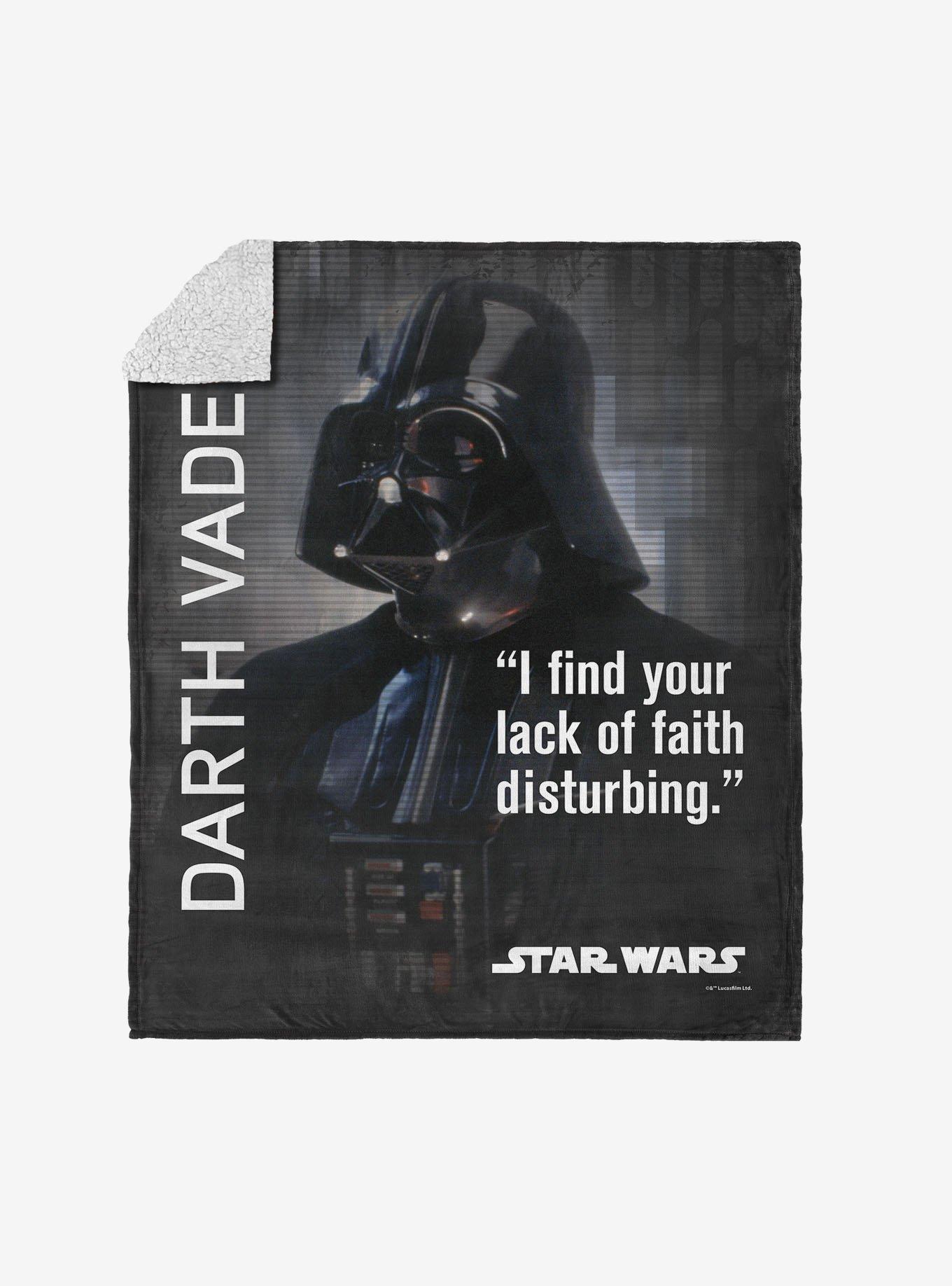 Star Wars Classic Quotes Vader Silk Touch Sherpa Throw Blanket, , hi-res