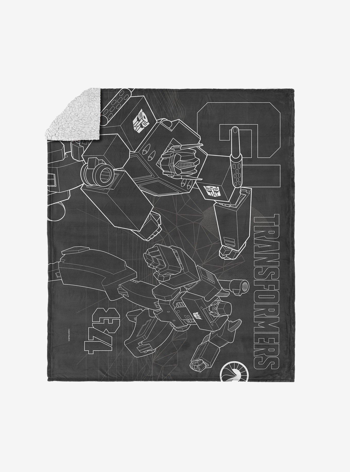 Transformers One Shall Stand One Shall Fall Silk Touch Sherpa Throw Blanket, , hi-res