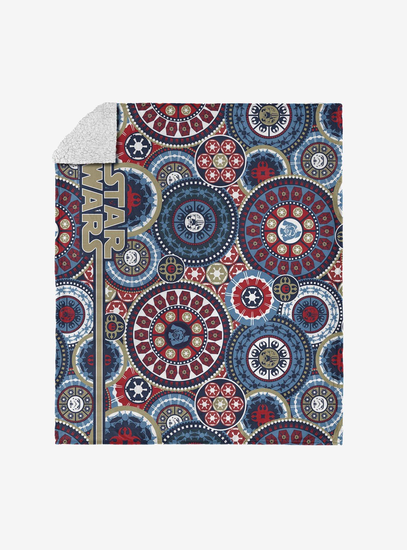 Star Wars Classic Repeats and Patterns Mandala Silk Touch Sherpa Throw Blanket, , hi-res