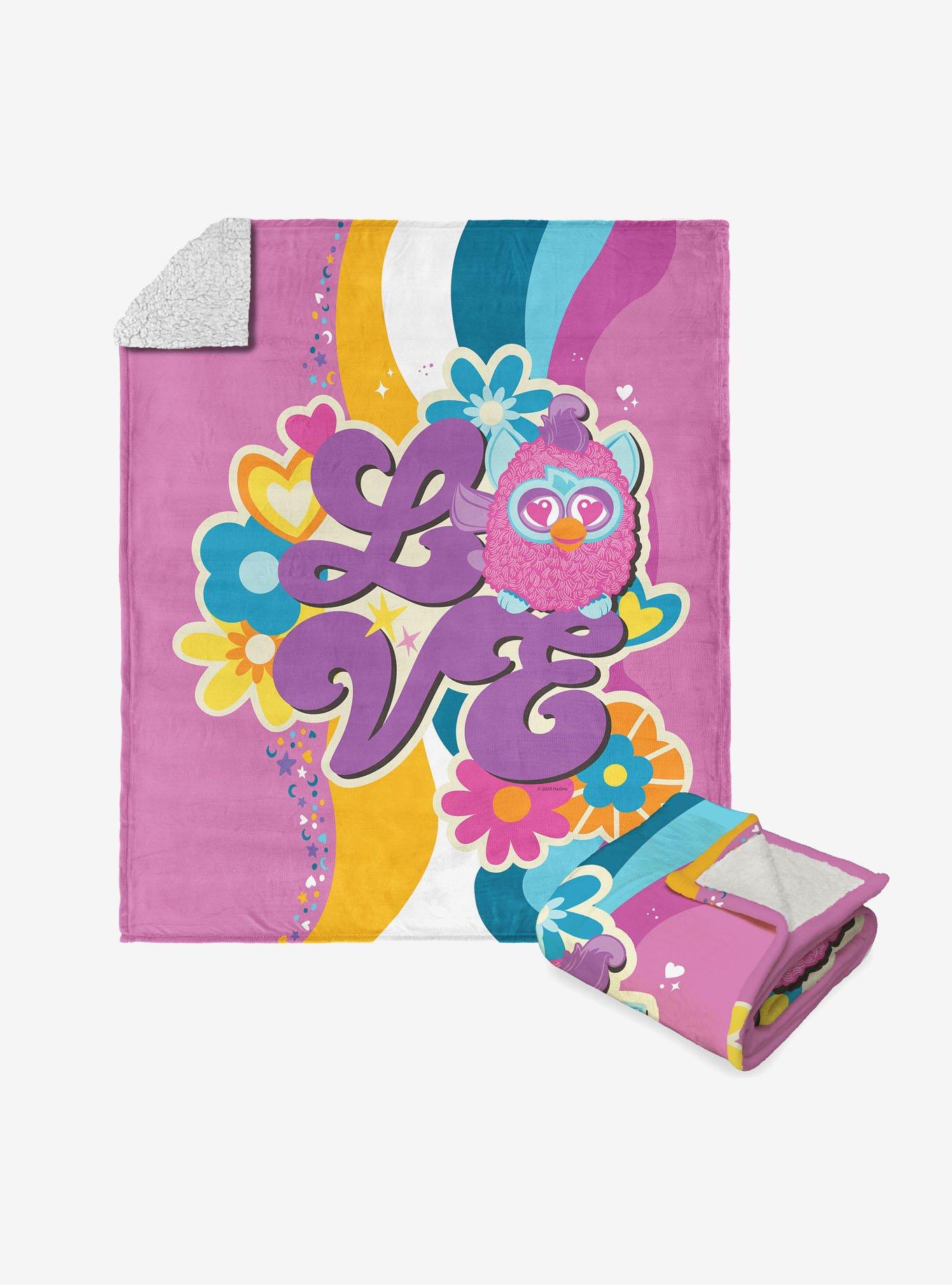 Furby Funky Furby Silk Touch Sherpa Throw Blanket, , hi-res