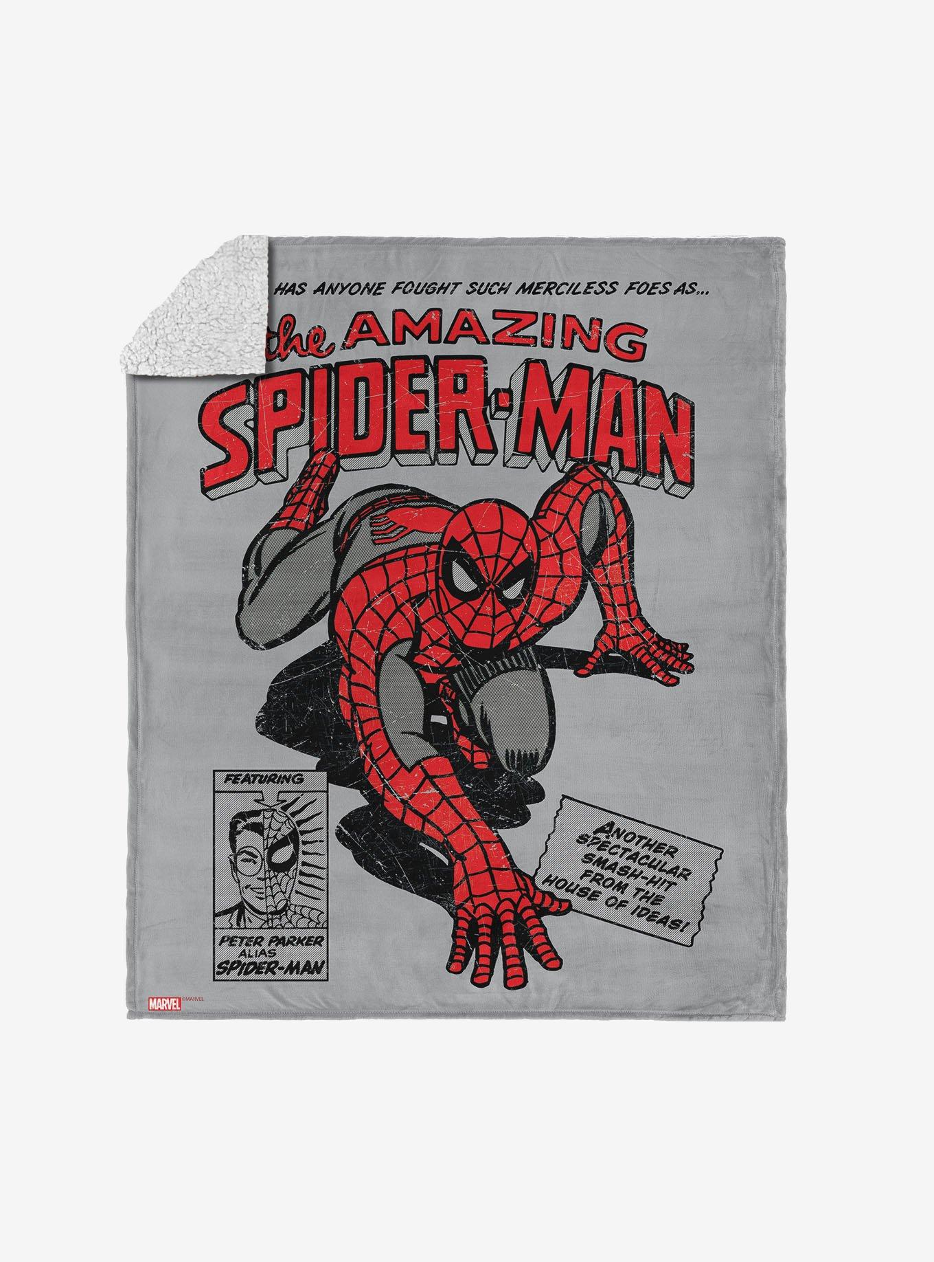 Marvel Spider-Man Peter Parker Alias Silk Touch Sherpa Throw Blanket, , hi-res