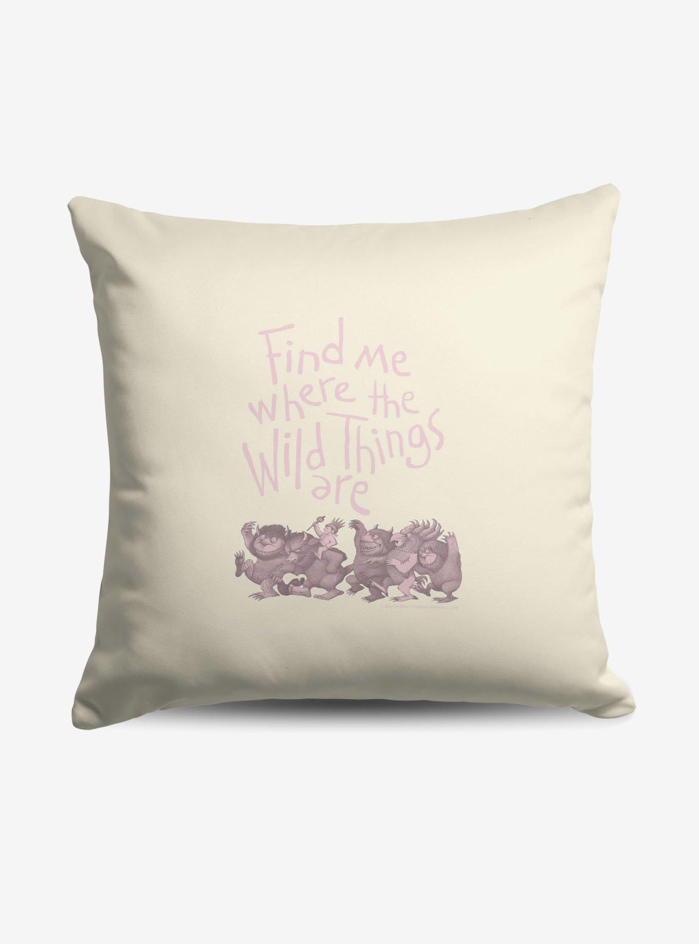Where The Wild Things Are Find Me Pink Throw Pillow, , hi-res