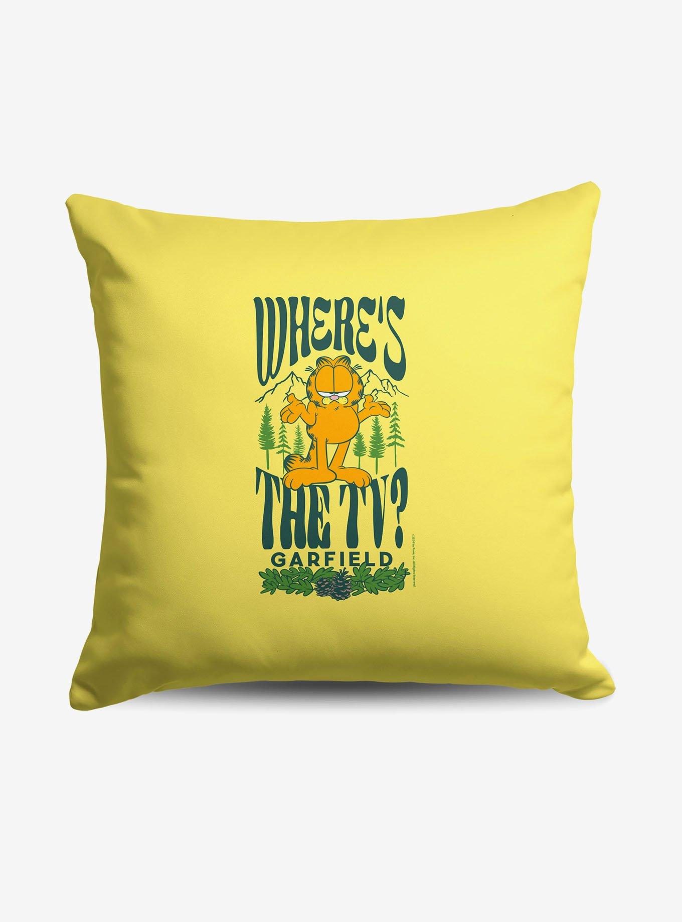 Garfield Where's The TV Throw Pillow, , hi-res