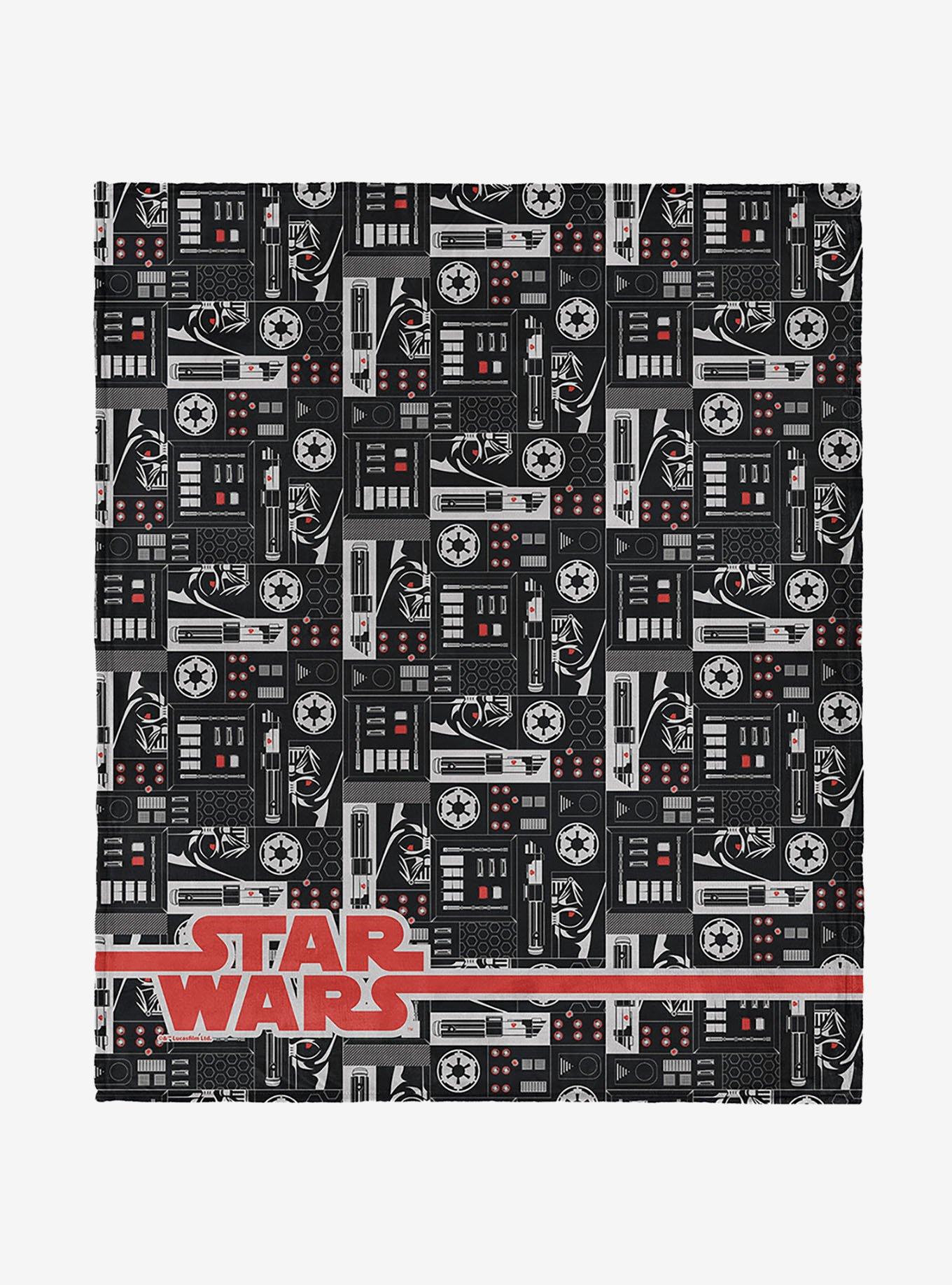 Star Wars Classic Repeats and Patterns Darth Vader 40x50" Silk Touch Throw Blanket, , hi-res