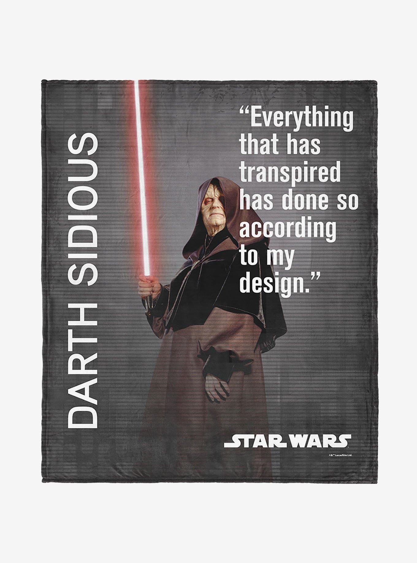 Star Wars Classic Quotes Sidious Legal 40x50" Silk Touch Throw Blanket, , hi-res