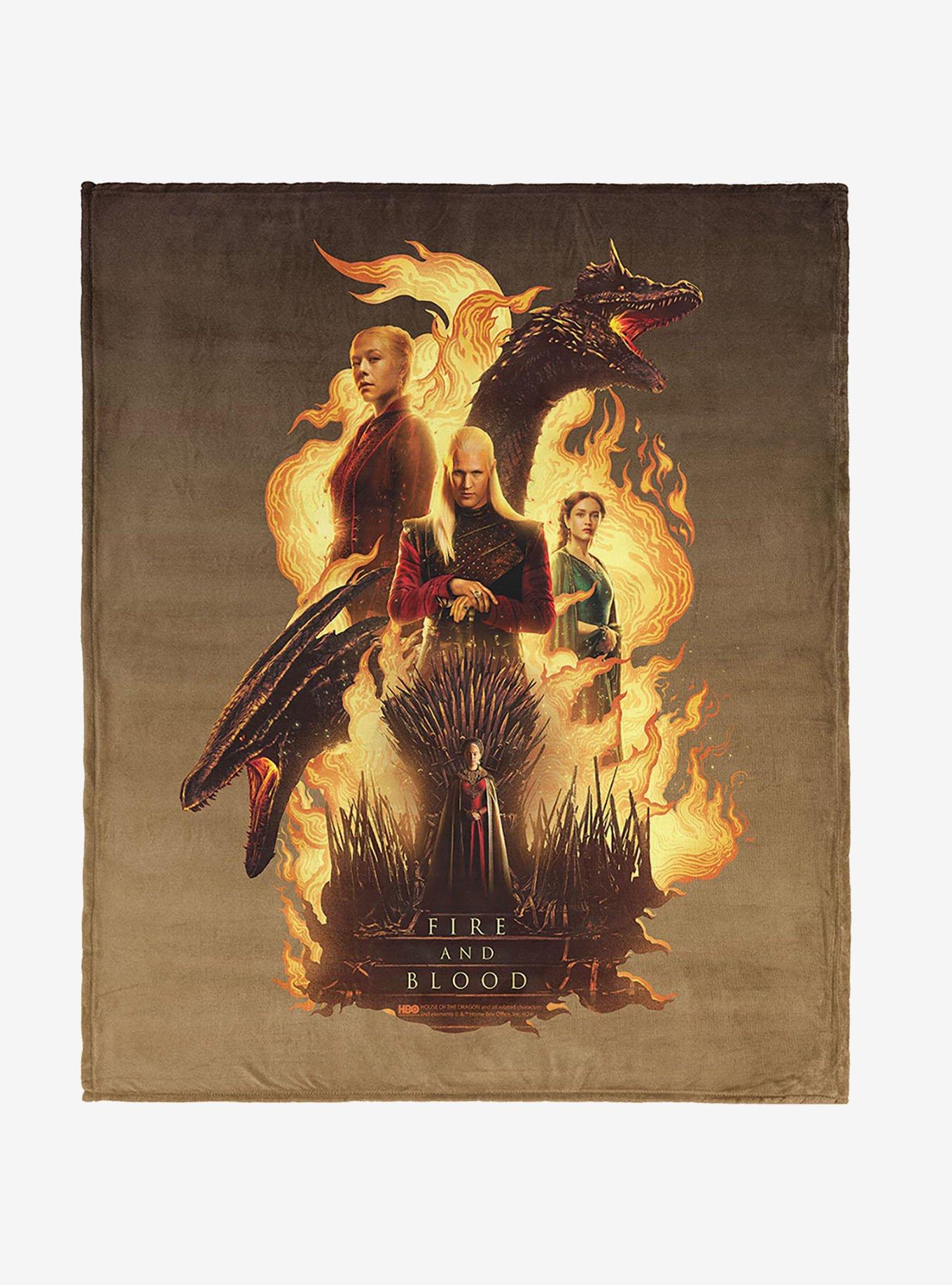 House of the Dragon Fire and Blood Reigns 40x50" Silk Touch Throw Blanket, , hi-res