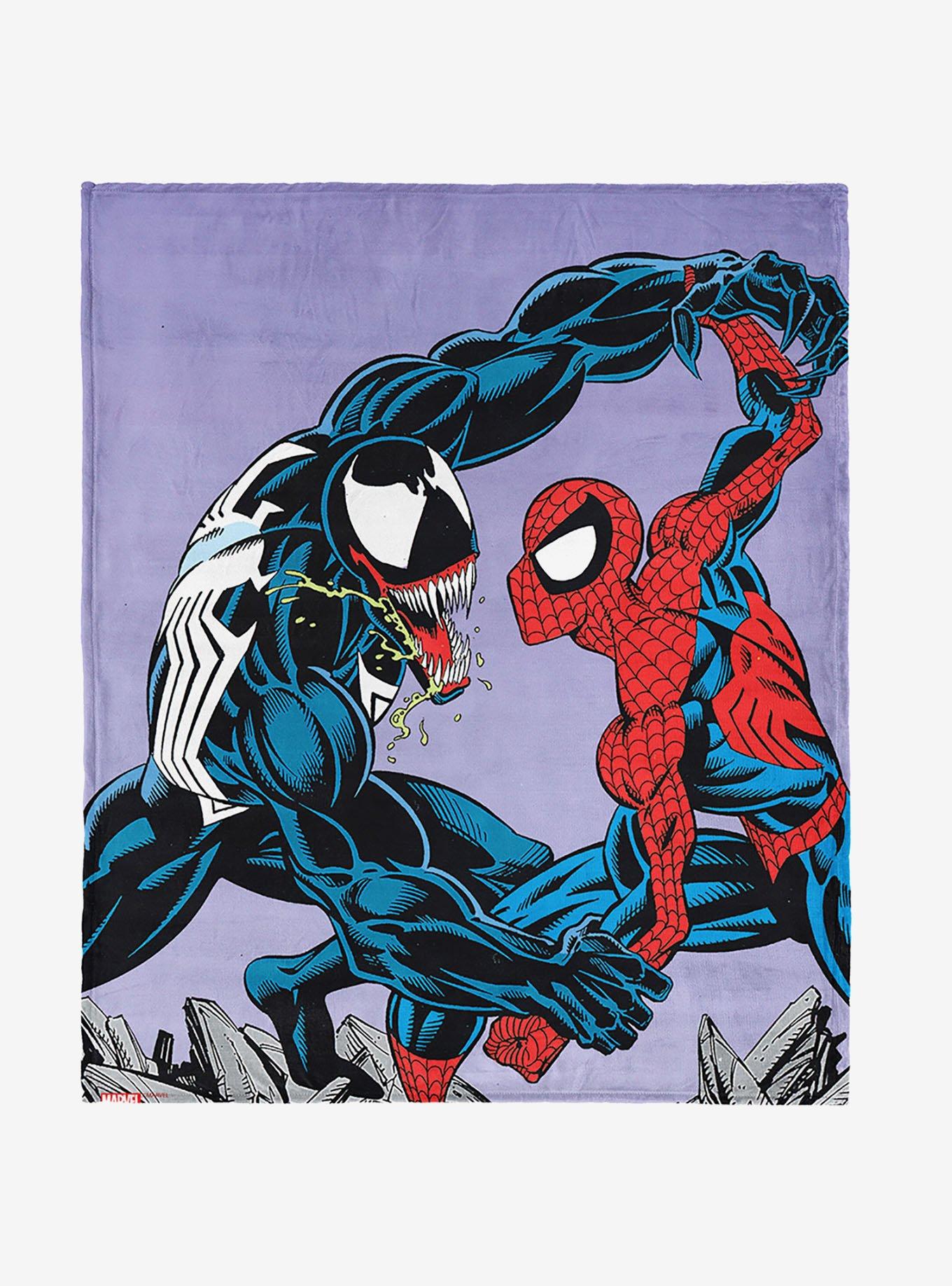 Marvel Spider-Man Peter Venom Spidey Fight 40x50" Silk Touch Throw Blanket, , hi-res