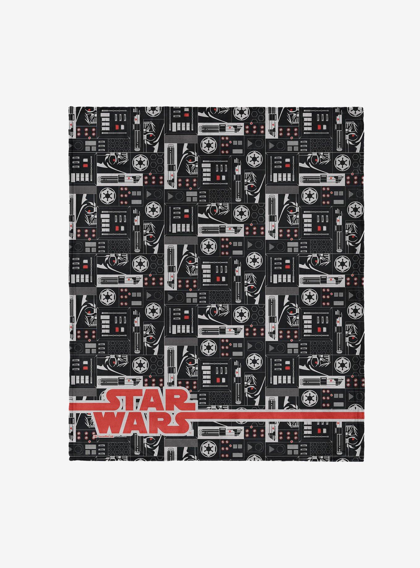 Star Wars Classic Repeats and Patterns Darth Vader 50x60" Silk Touch Throw Blanket, , hi-res