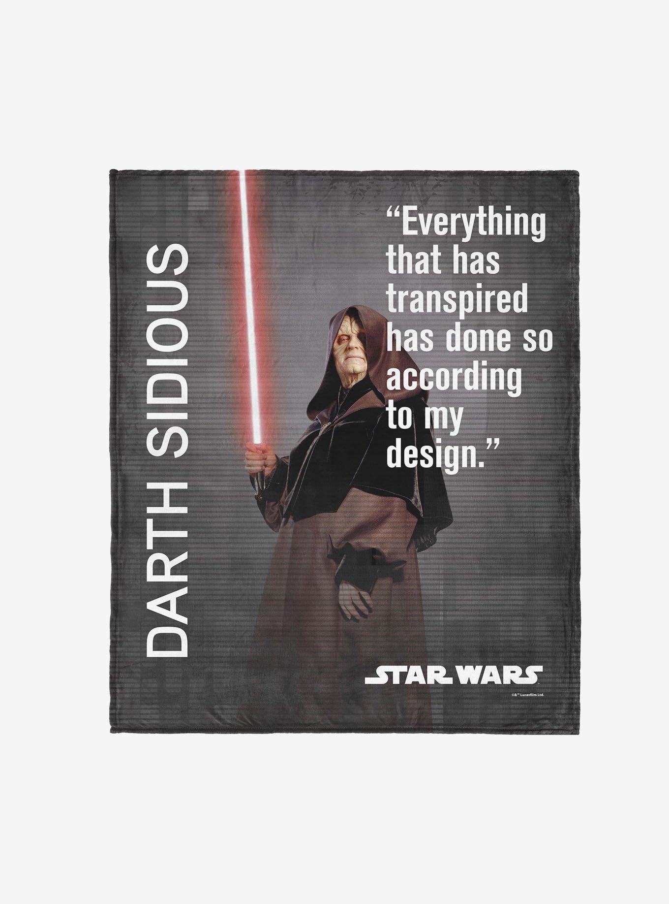 Star Wars Classic Quotes Sidious Legal 50x60" Silk Touch Throw Blanket, , hi-res