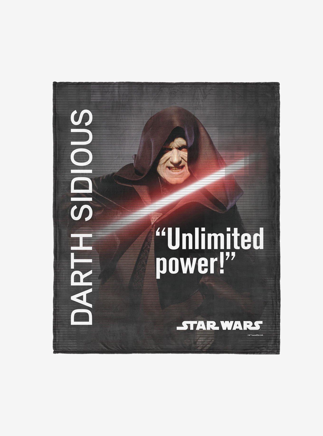 Star Wars Classic Quotes Darth Sidious 50x60" Silk Touch Throw Blanket, , hi-res