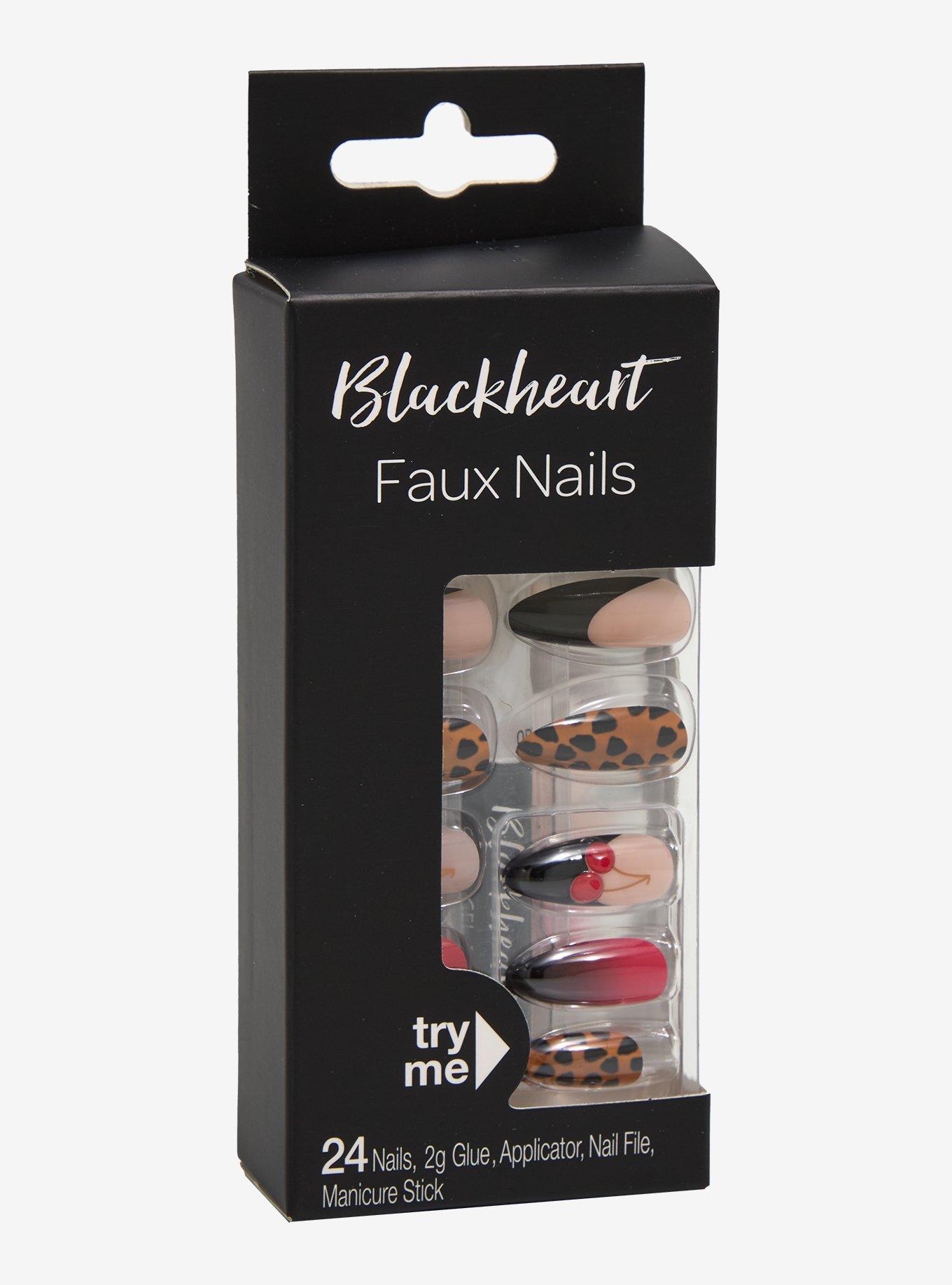 Blackheart Leopard Cherry Press-On Nail Set, , hi-res