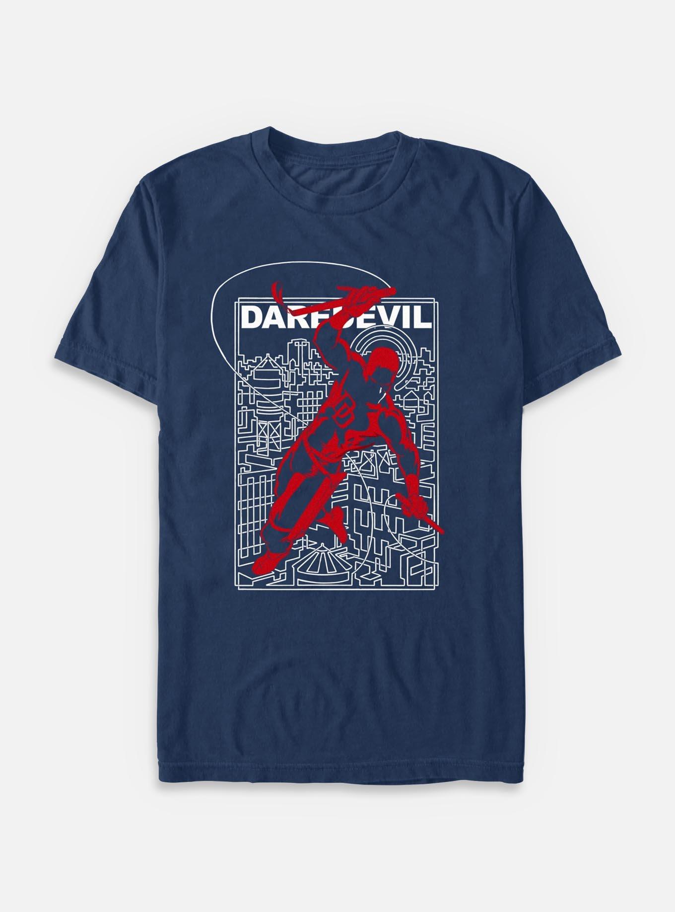 Marvel Daredevil City Maze Garment Dye T-Shirt, TRUENAVY, hi-res