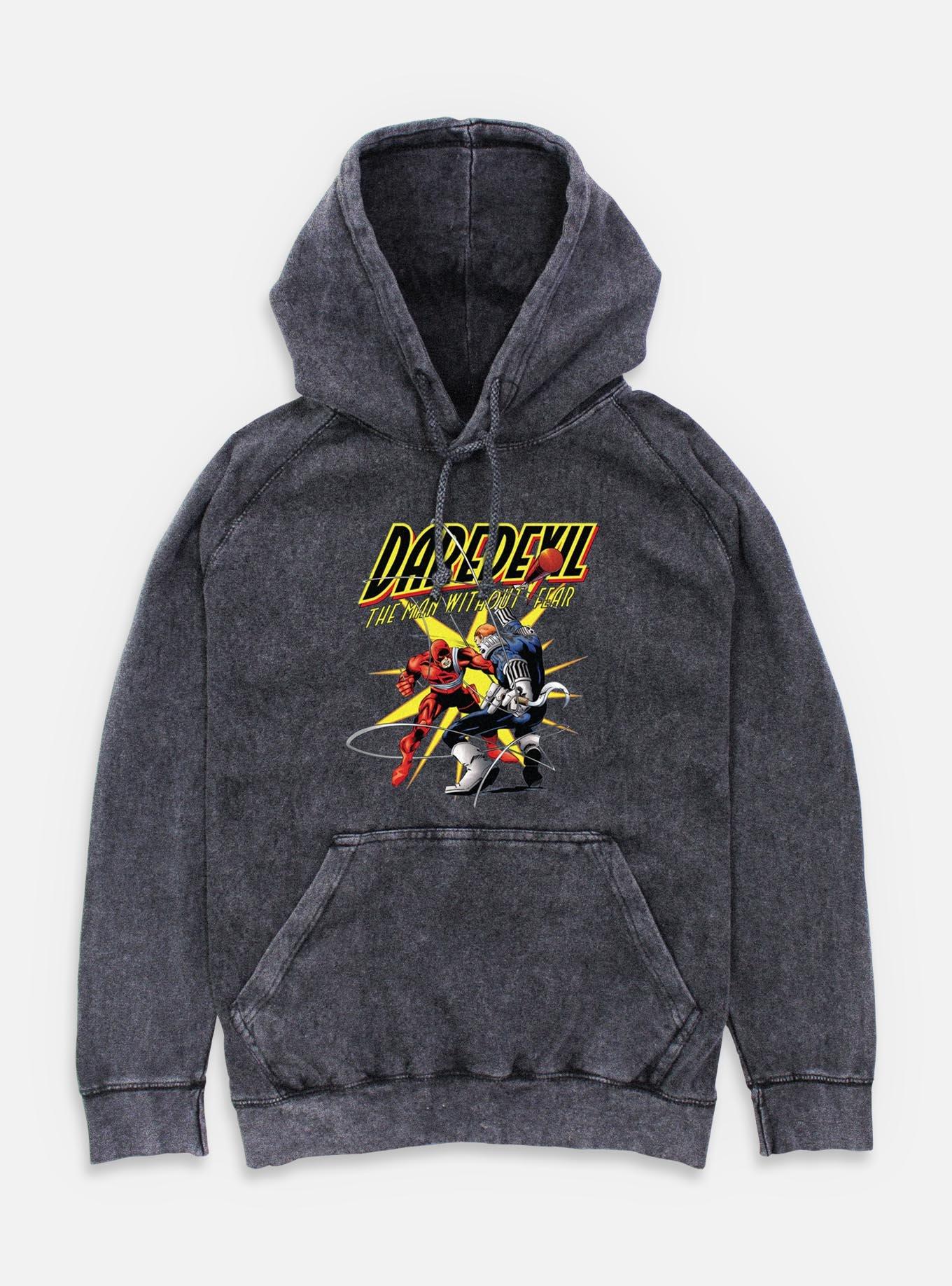 Marvel Daredevil One On One Mineral Wash Hoodie, BLACK, hi-res