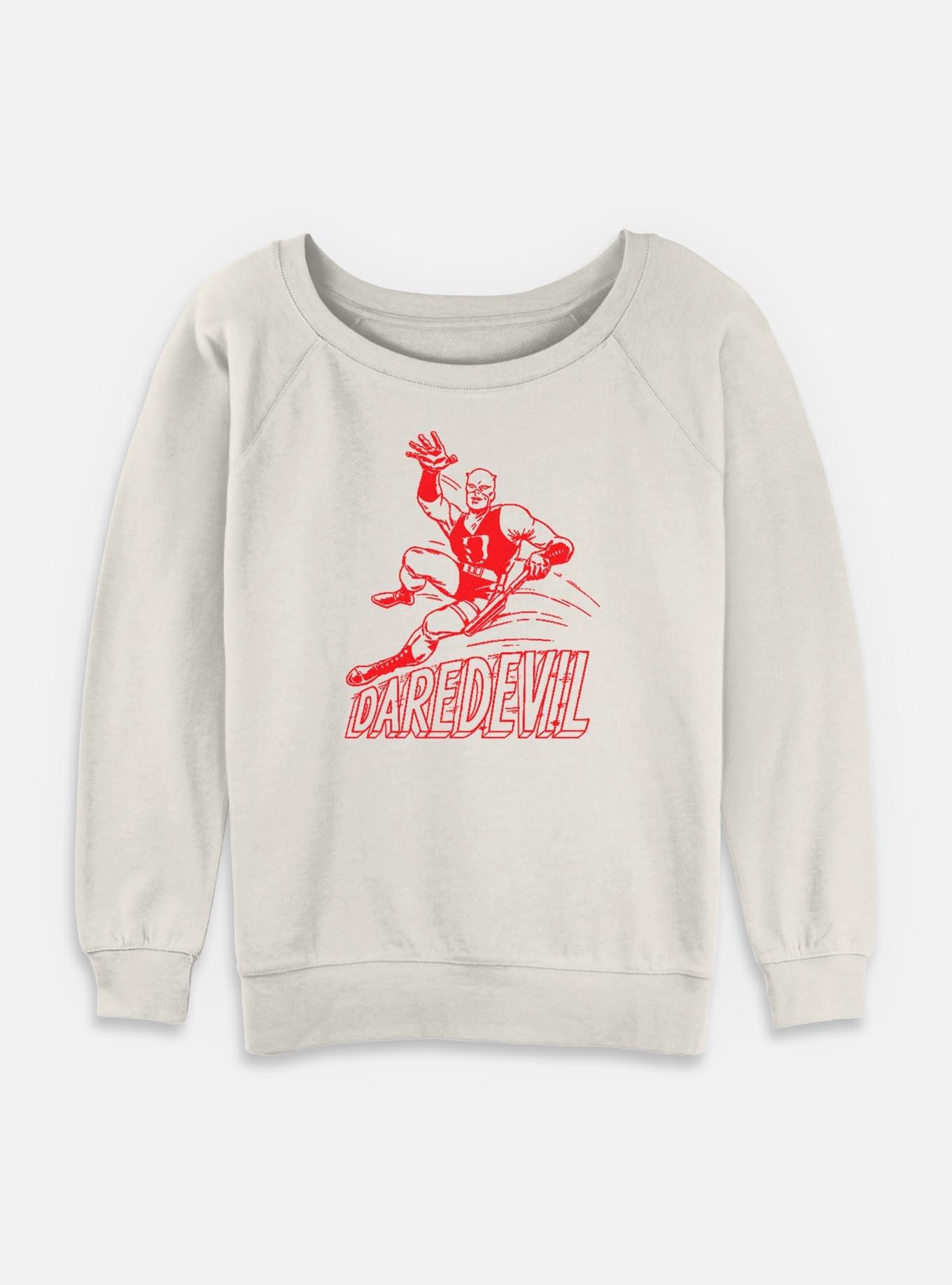 Marvel Daredevil Speedy Devil Womens Slouchy Sweatshirt, EGRET, hi-res