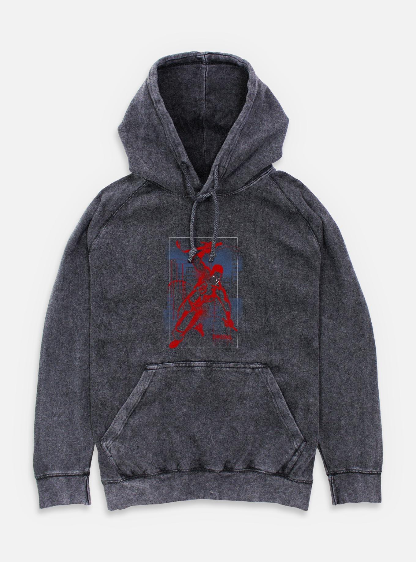 Marvel Daredevil Spray Mineral Wash Hoodie, , hi-res