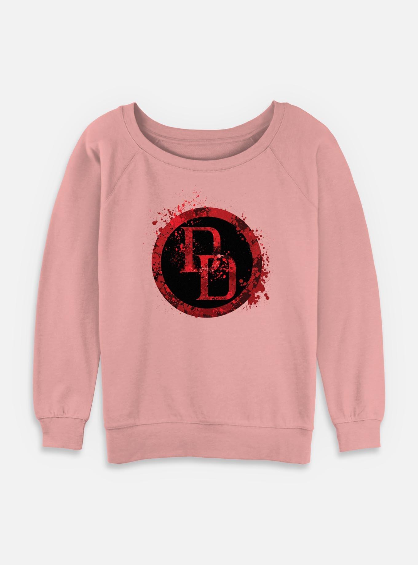 Marvel Daredevil DD Spatter Icon Womens Slouchy Sweatshirt, , hi-res