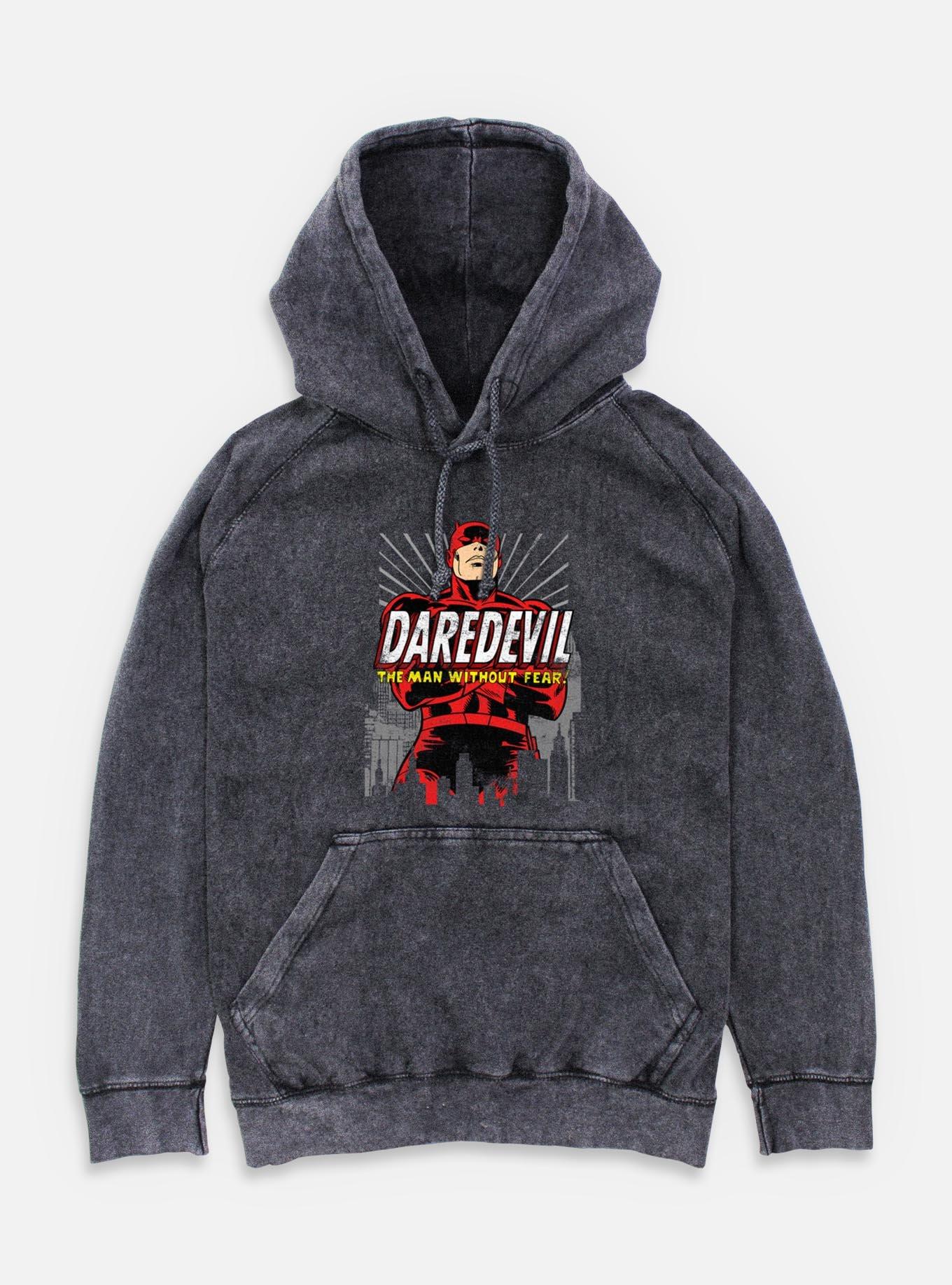 Marvel Daredevil Without Fear Mineral Wash Hoodie, , hi-res