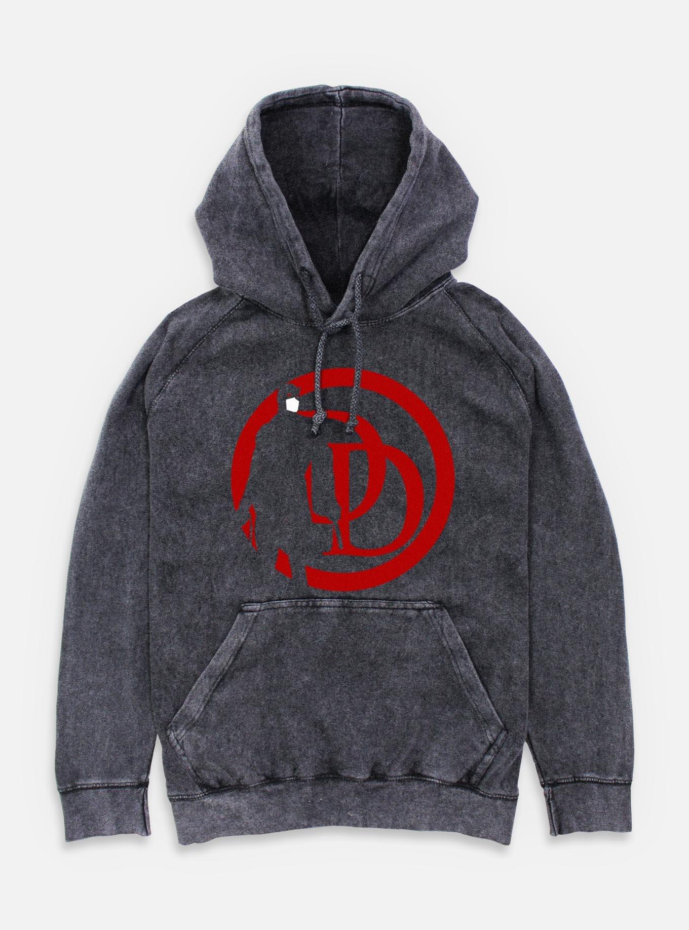 Marvel Daredevil DD Standing Mineral Wash Hoodie, , hi-res