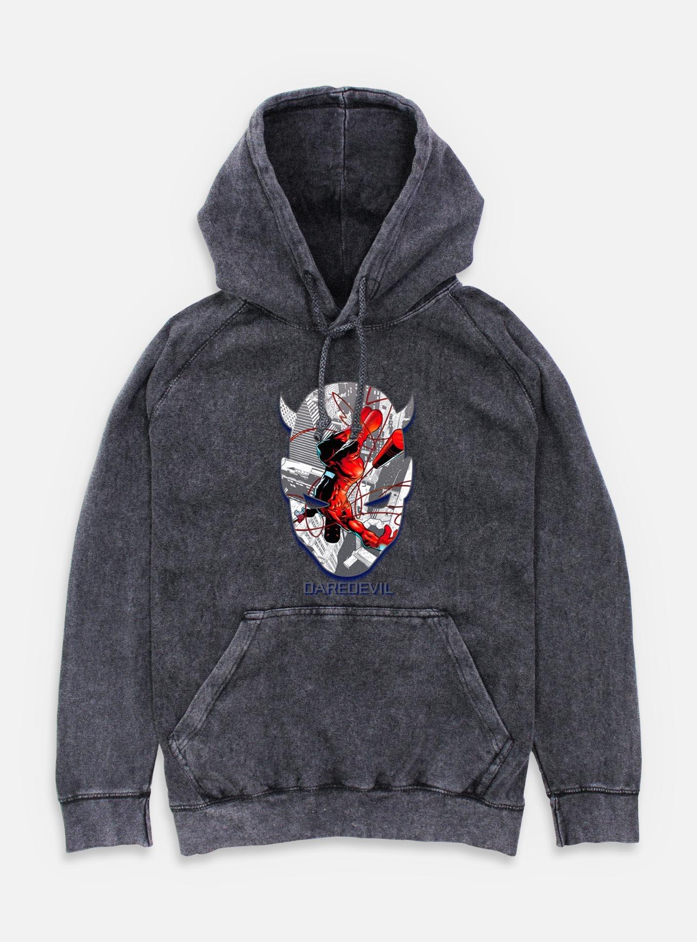 Marvel Daredevil Face Mask Mineral Wash Hoodie, , hi-res