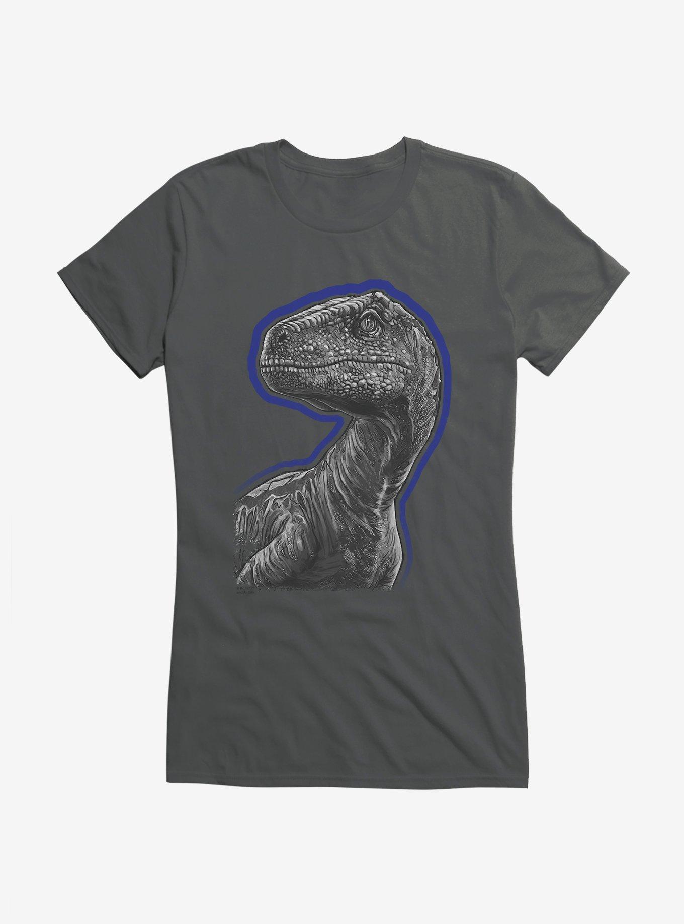 Jurassic World Velociraptor Blue Outline Girl's T-Shirt, , hi-res