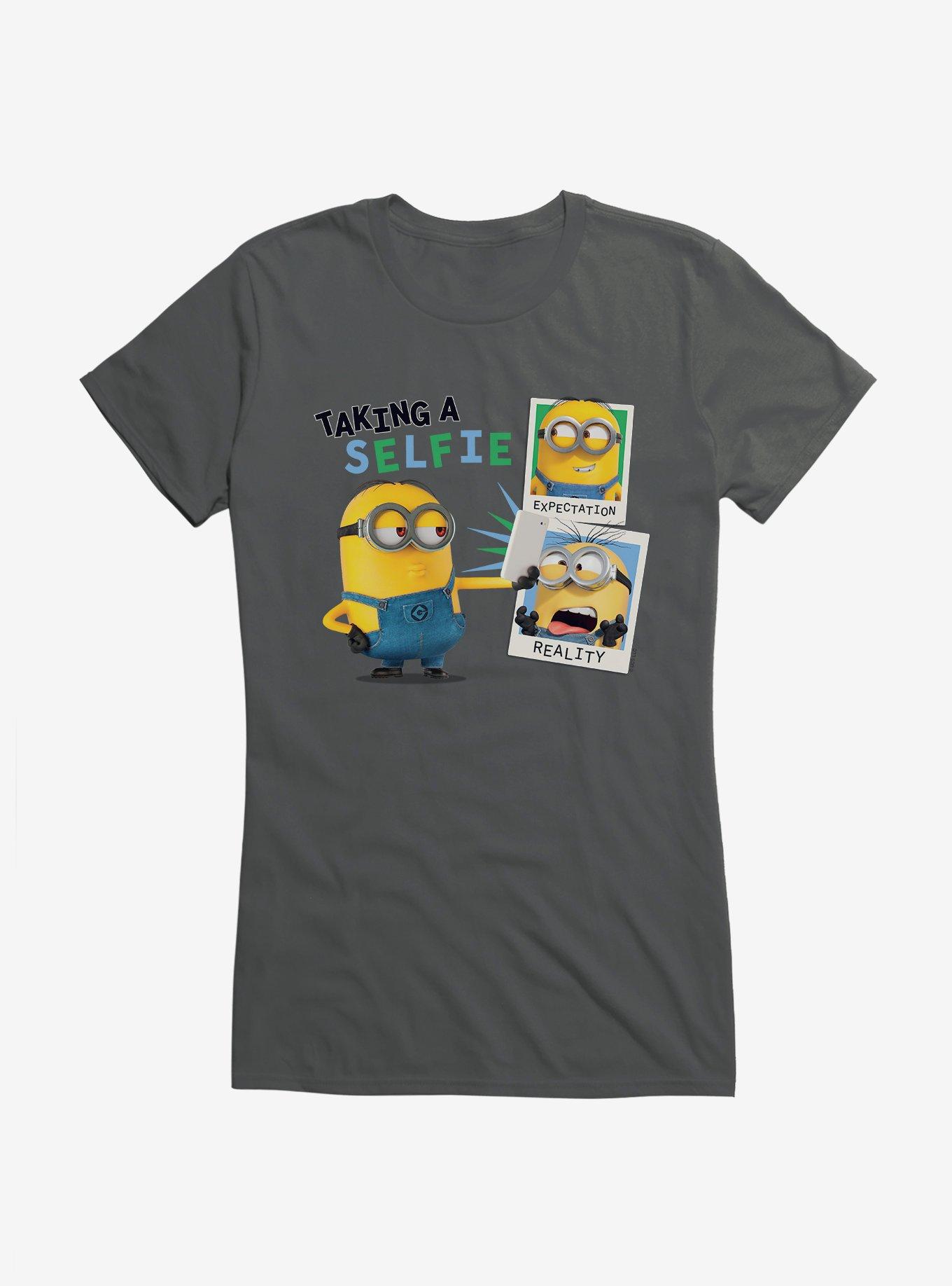 Minions Taking A Selfie Girls T-Shirt, , hi-res