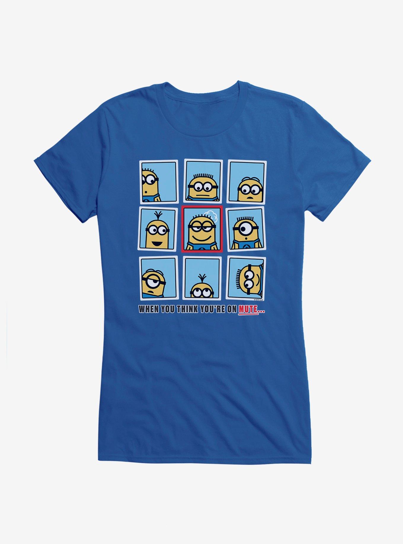 Minions When You Think You're On Mute Girls T-Shirt, , hi-res