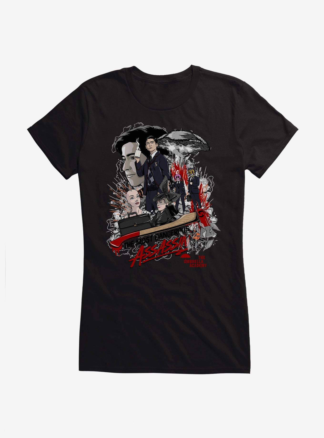 The Umbrella Academy The Most Dangerous Assassin Girls T-Shirt, , hi-res