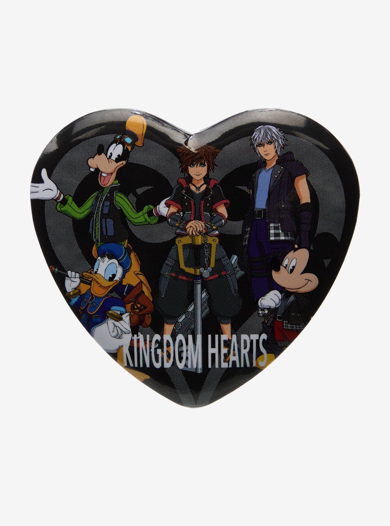 Disney Kingdom Hearts Group Heart Button, , hi-res