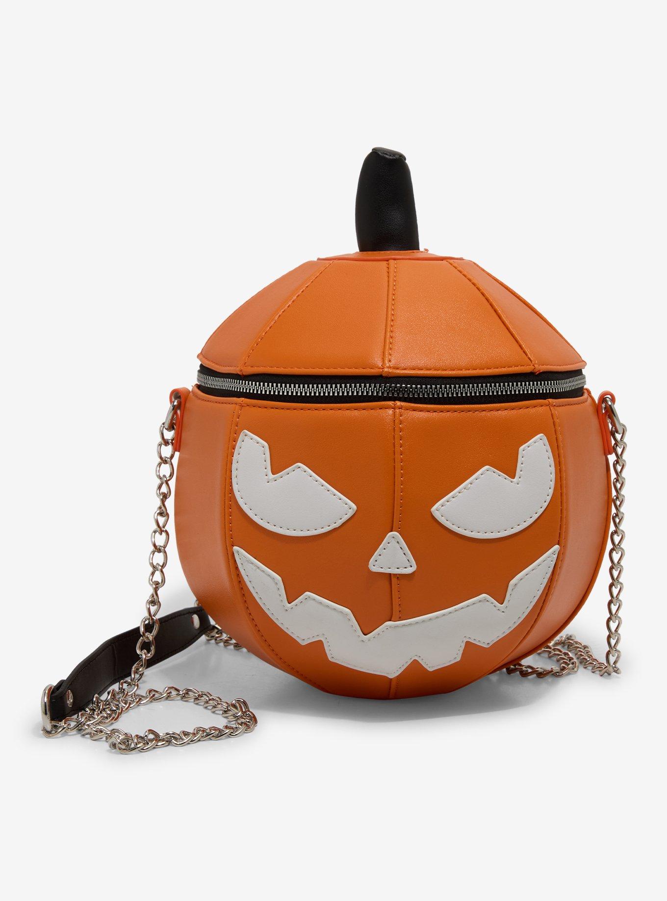 Pumpkin Glow-In-The-Dark Figural Crossbody Bag, , hi-res
