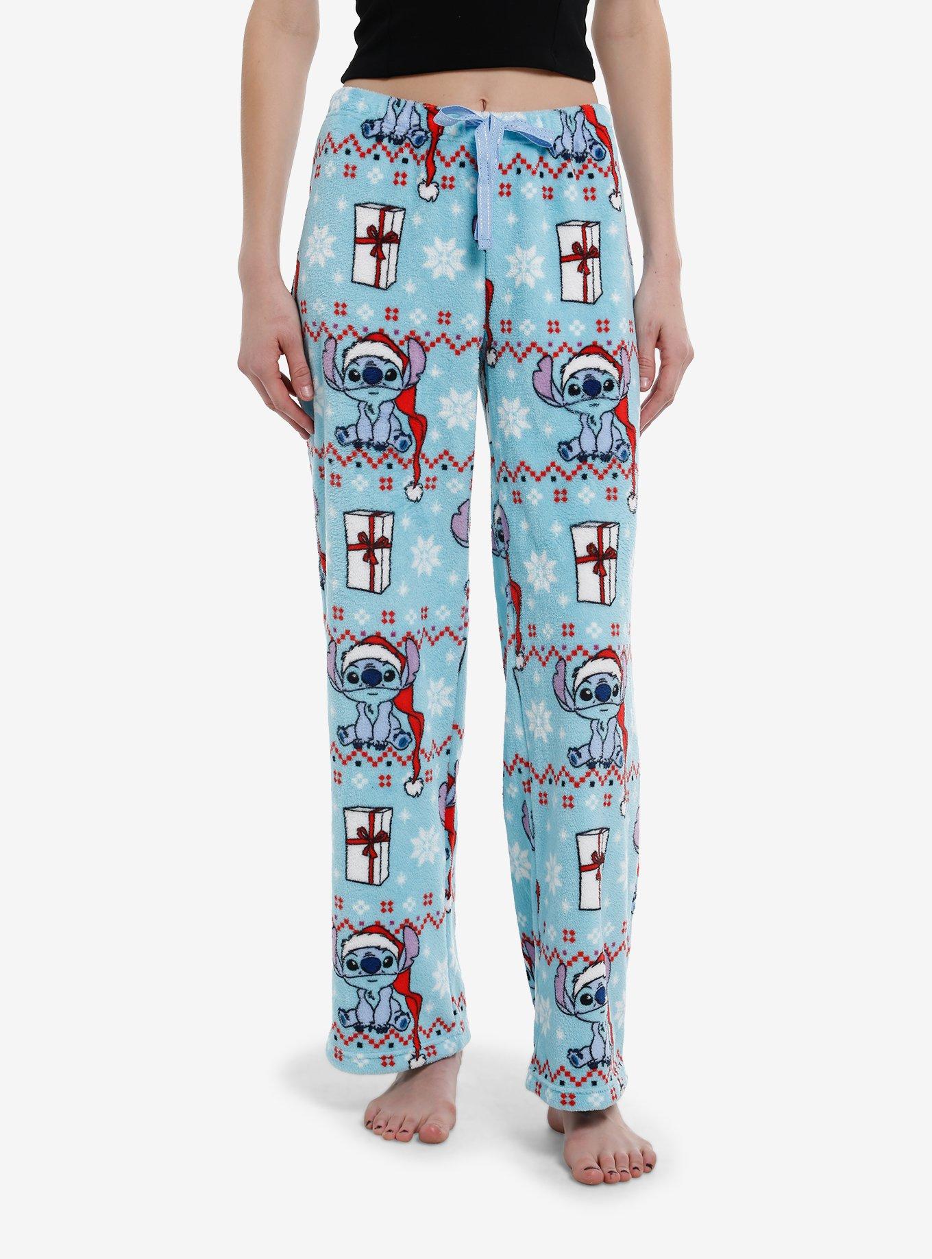 Disney Stitch Holiday Plush Pajama Pants, , hi-res