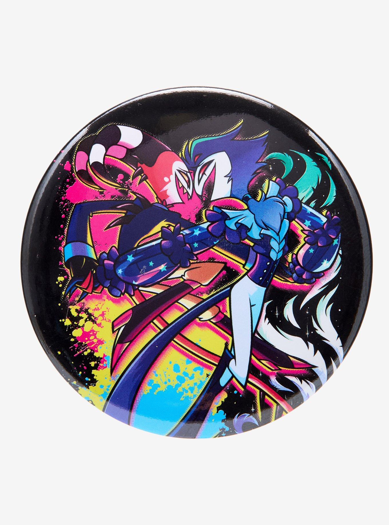 Helluva Boss Stolas & Blitz Pride Button Hot Topic Exclusive, , hi-res