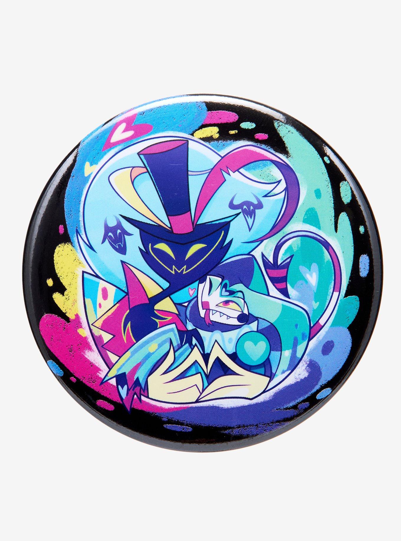Helluva Boss Fizzarolli & Asmodeus Button Hot Topic Exclusive, , hi-res